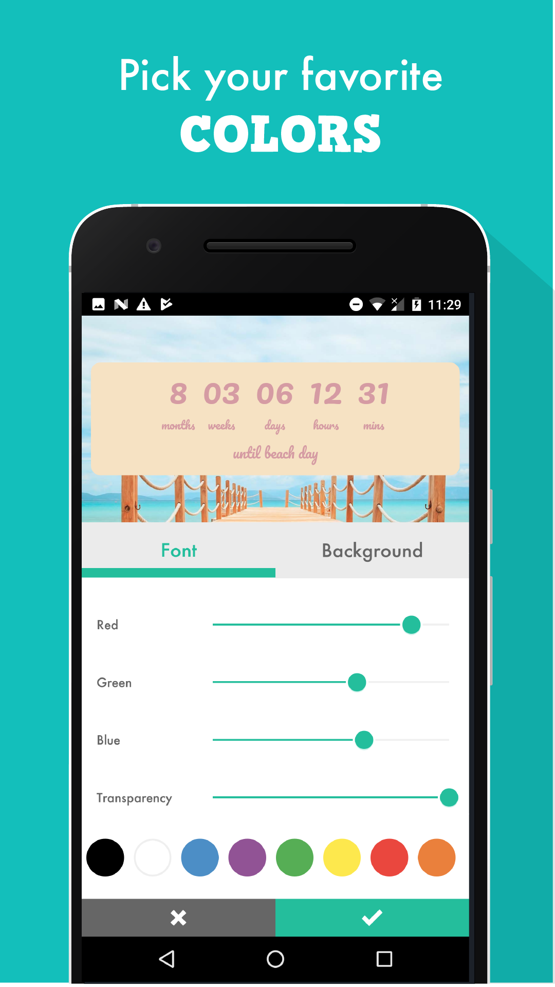 اسکرین شات 5 برنامه Countdown Widget