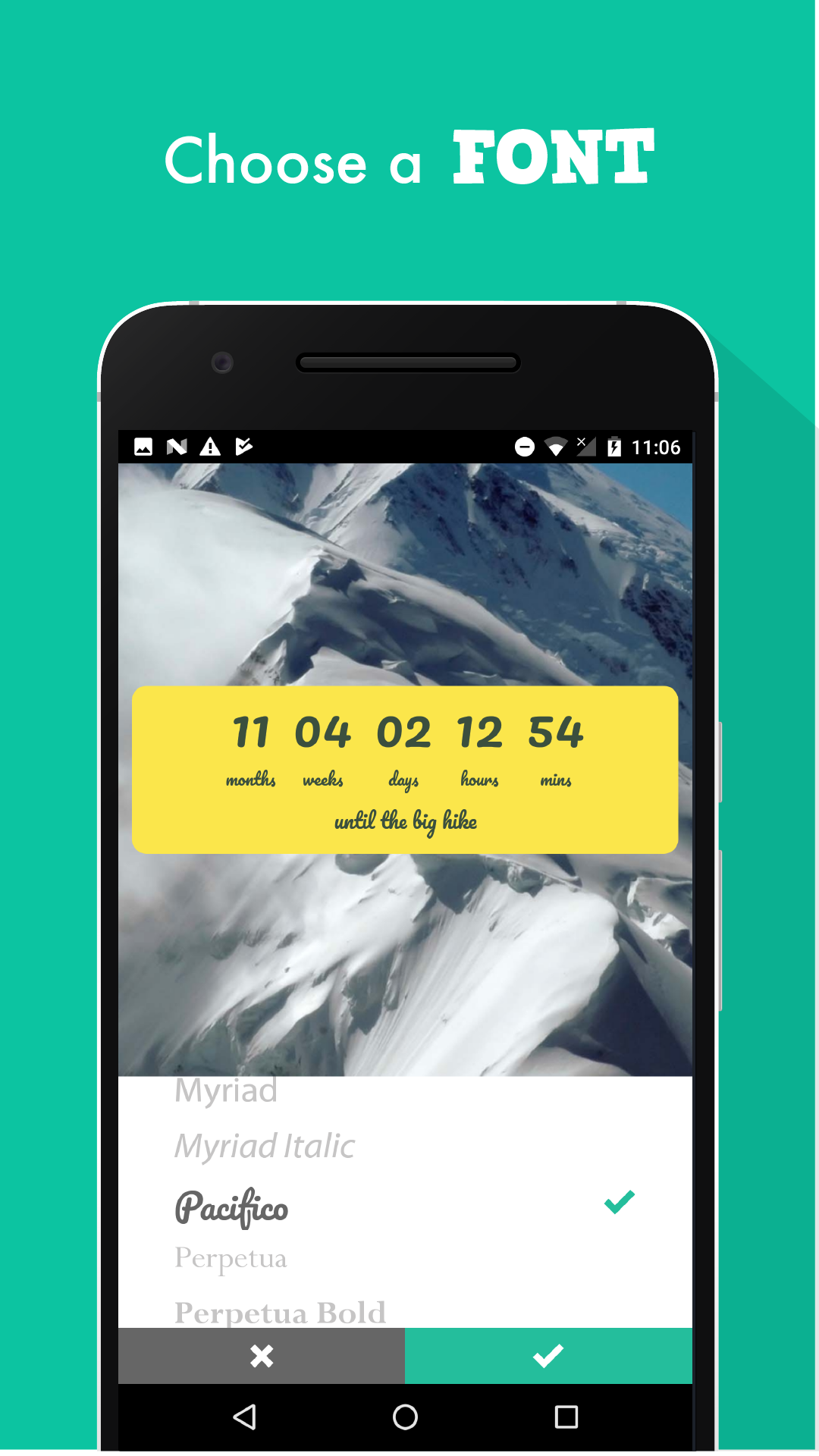 اسکرین شات 6 برنامه Countdown Widget