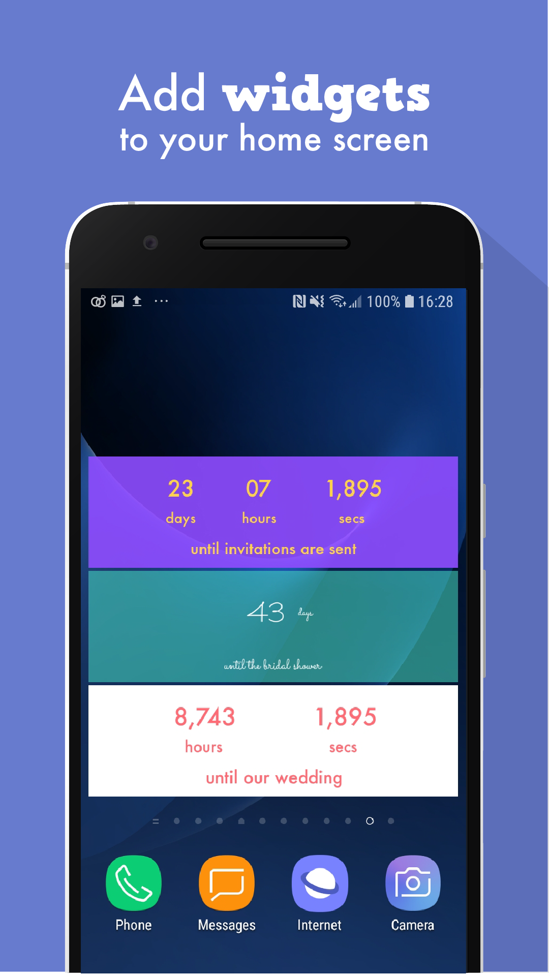 اسکرین شات 4 برنامه Wedding Countdown Widget
