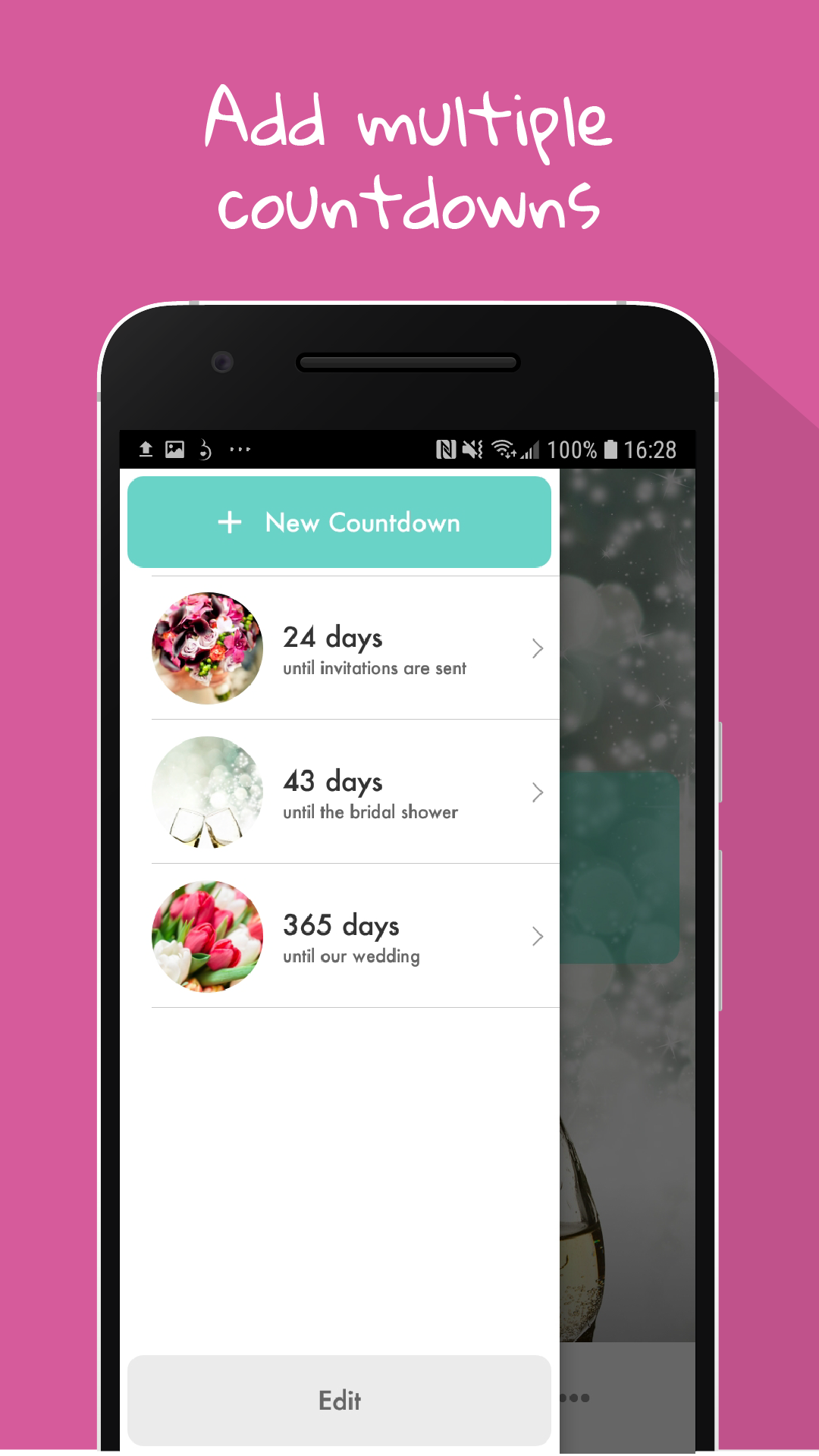اسکرین شات 8 برنامه Wedding Countdown Widget