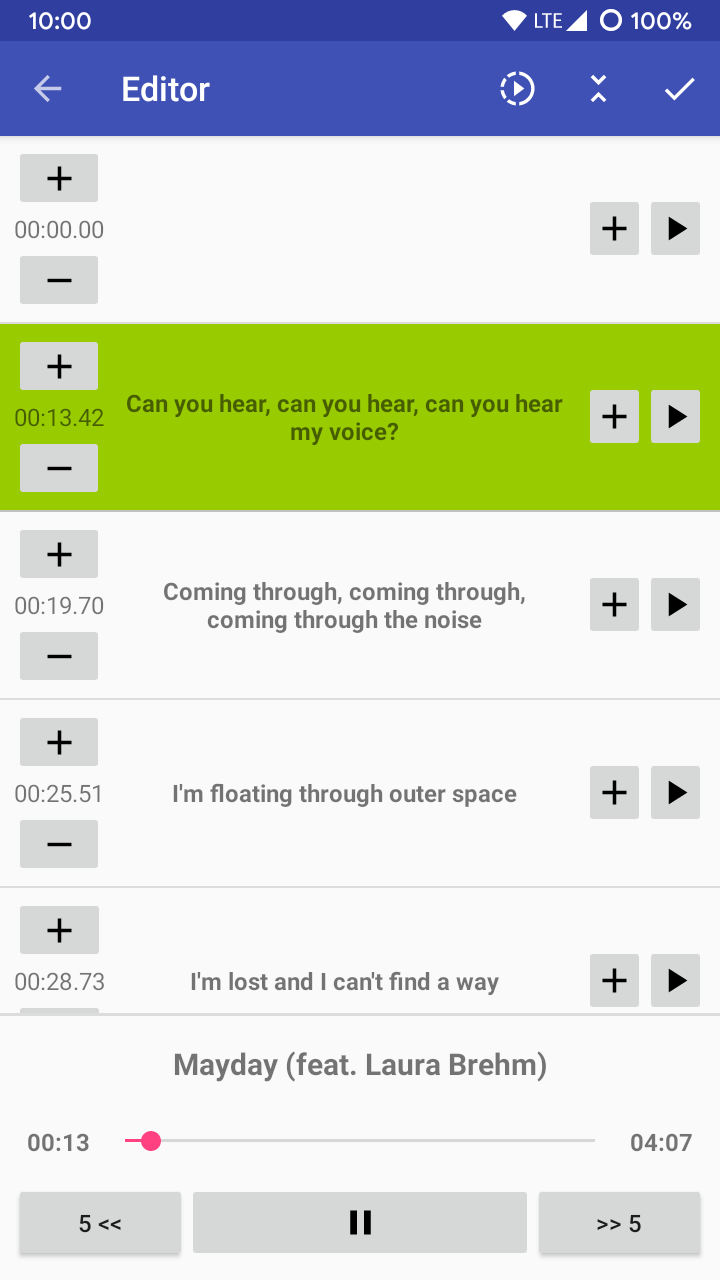 اسکرین شات 3 برنامه LRC Editor