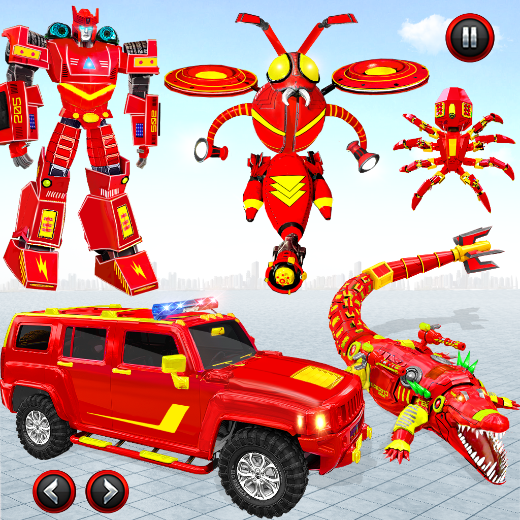 اسکرین شات 1 برنامه Flying Bee Robot Car Transform