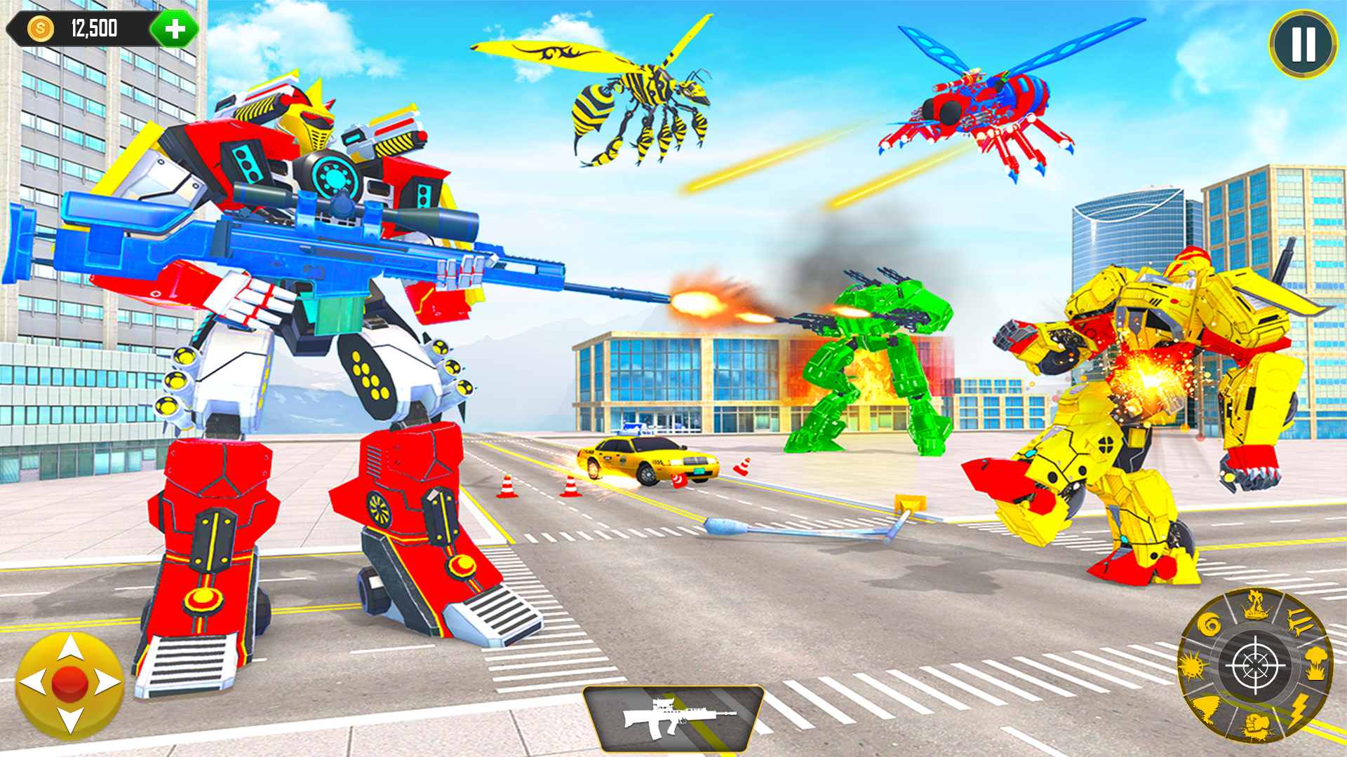 اسکرین شات 2 برنامه Flying Bee Robot Car Transform
