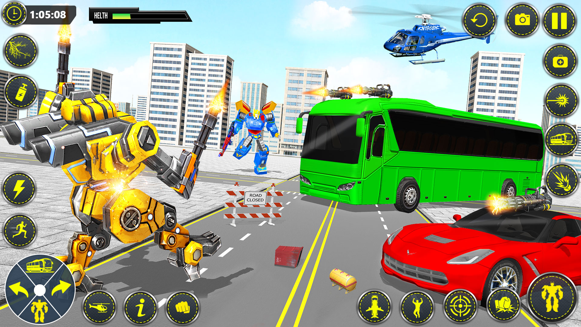 اسکرین شات 8 برنامه School Bus Robot Car Game