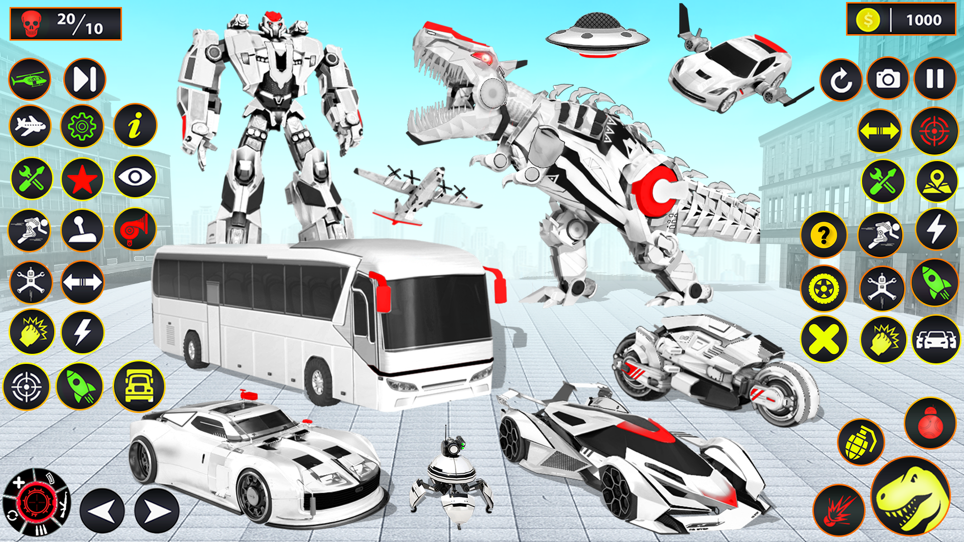 اسکرین شات 2 برنامه School Bus Robot Car Game