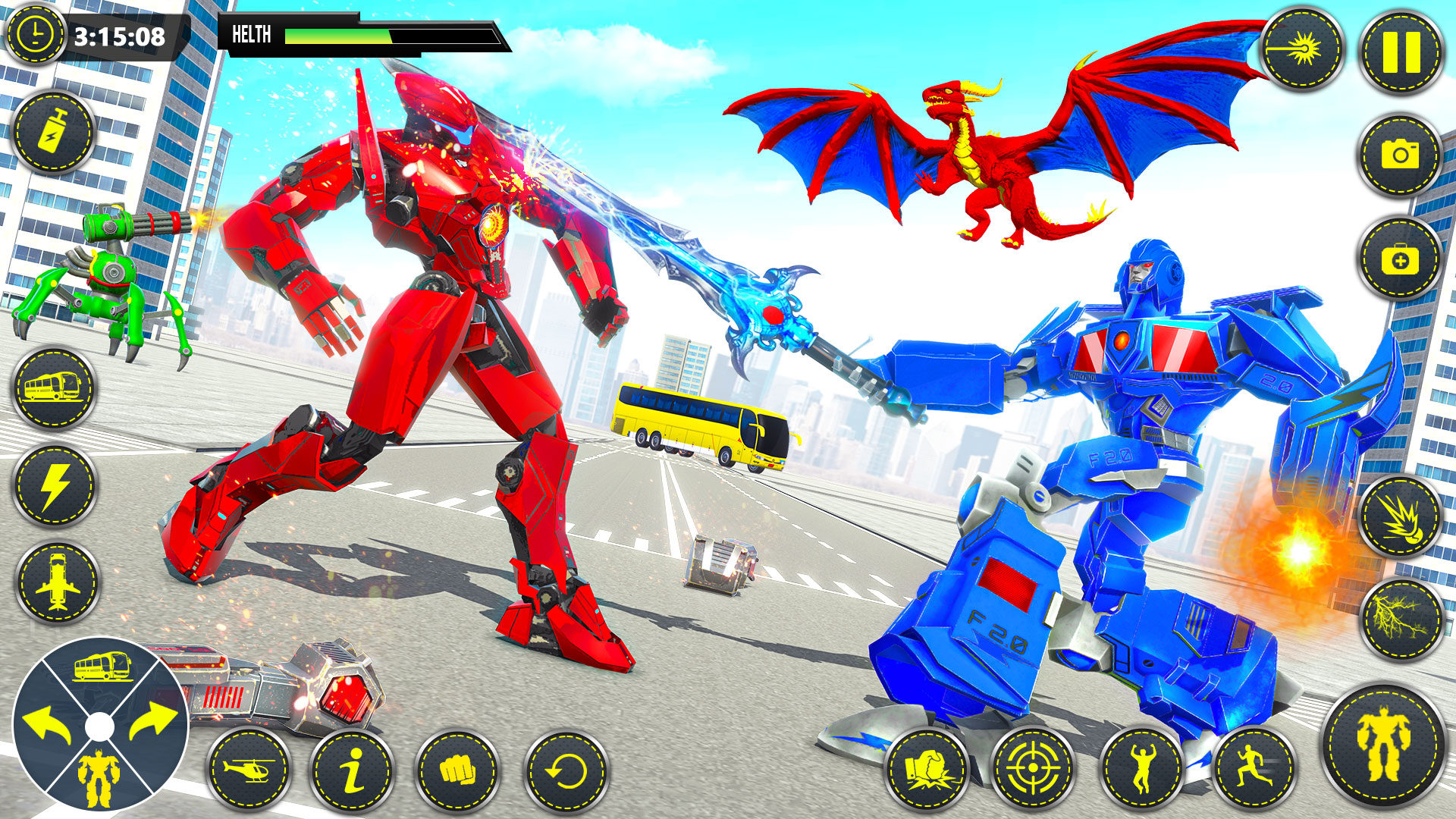 اسکرین شات 5 برنامه School Bus Robot Car Game