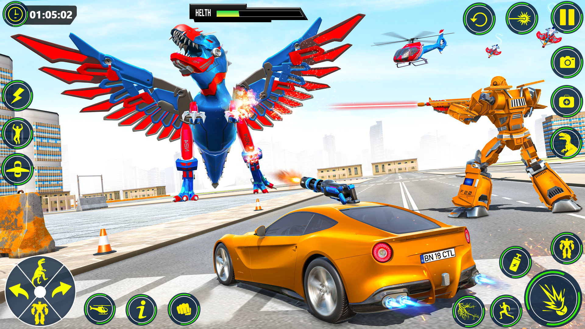 اسکرین شات 8 برنامه Dino Transform Robot Car Game