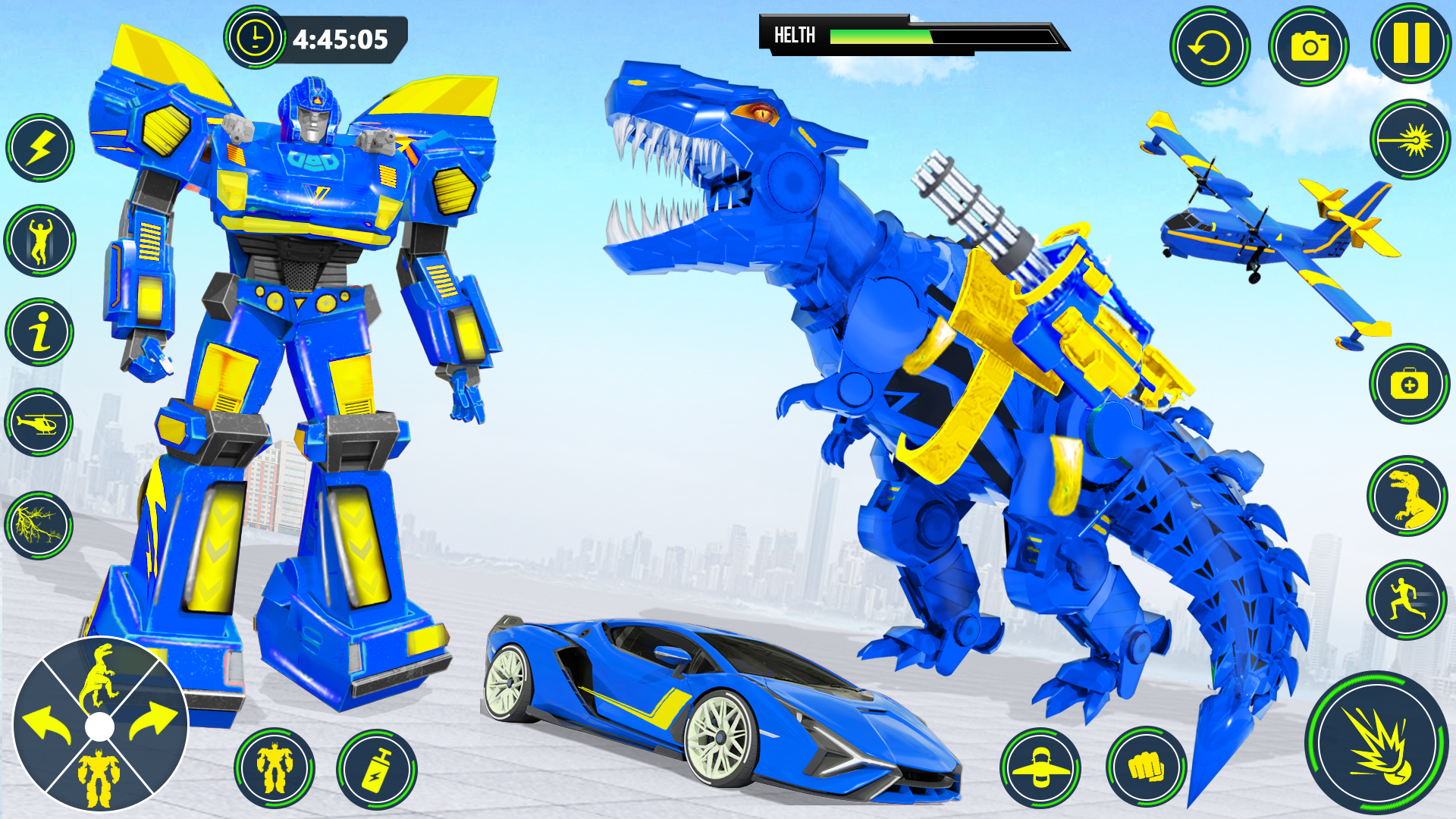 اسکرین شات 5 برنامه Dino Transform Robot Car Game
