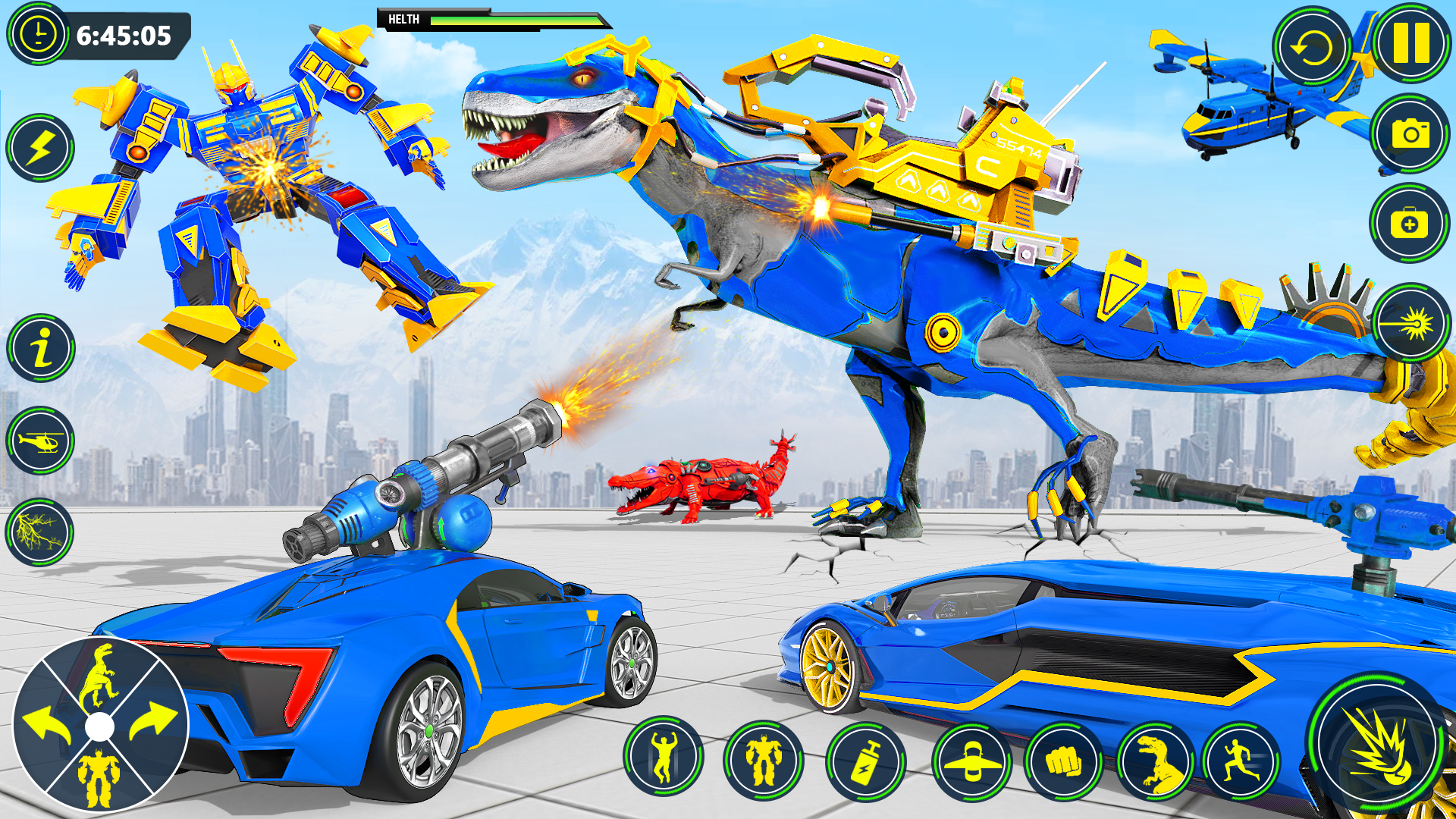 اسکرین شات 4 برنامه Dino Transform Robot Car Game