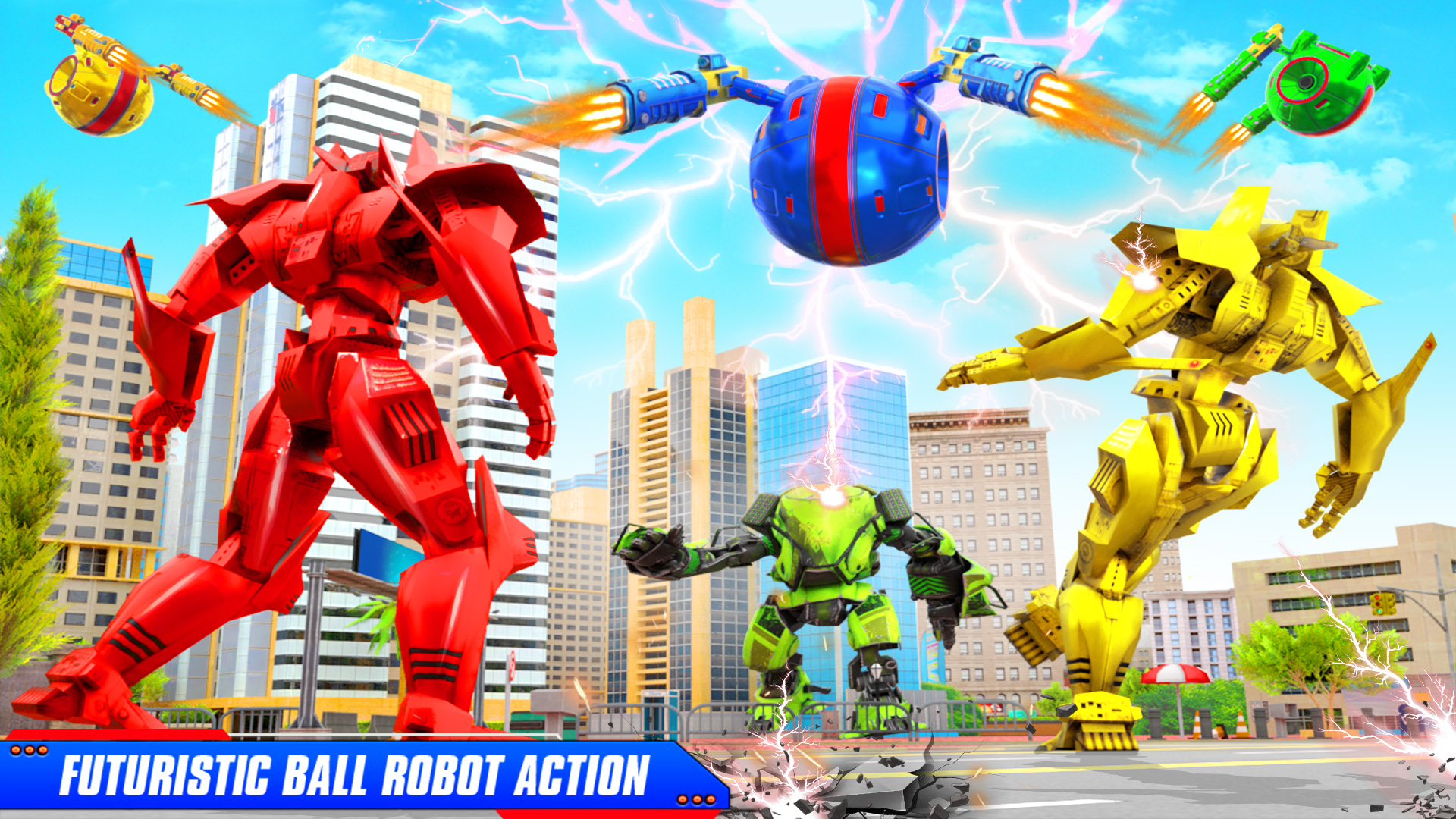 اسکرین شات 3 برنامه Ball Robot Car Transform Game