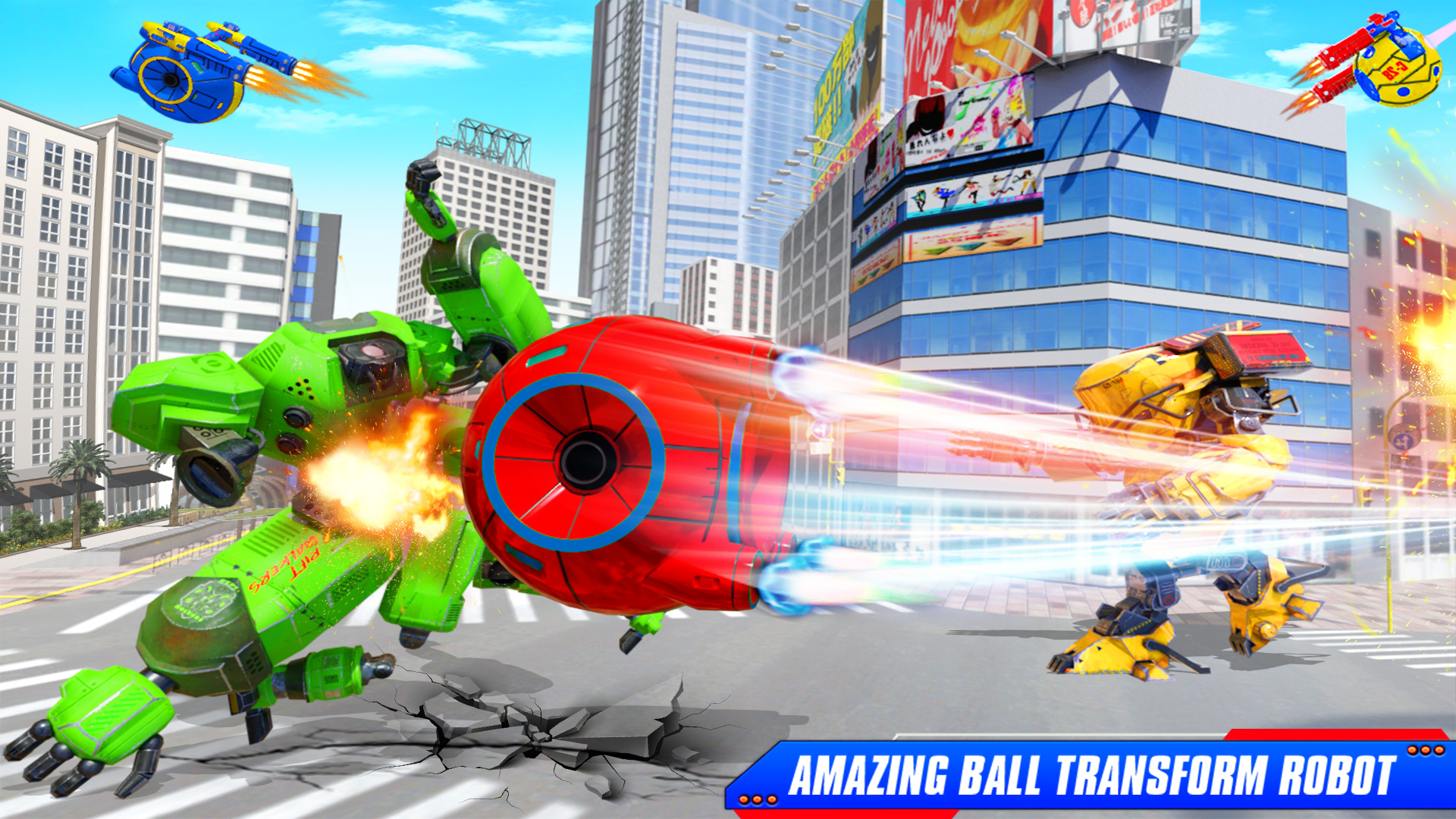 اسکرین شات 4 برنامه Ball Robot Car Transform Game