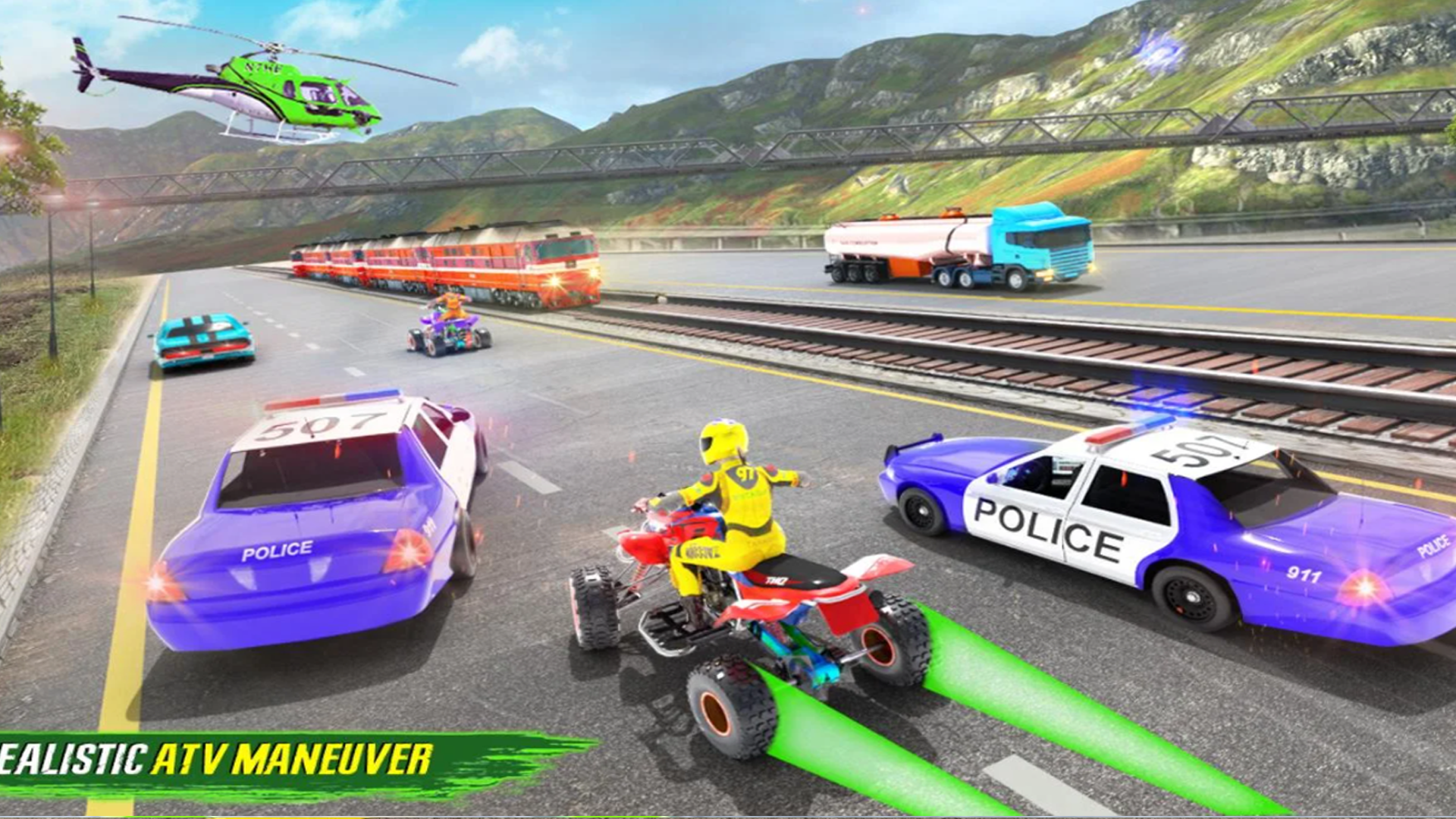 اسکرین شات 5 برنامه ATV Quad Bike Traffic Racing
