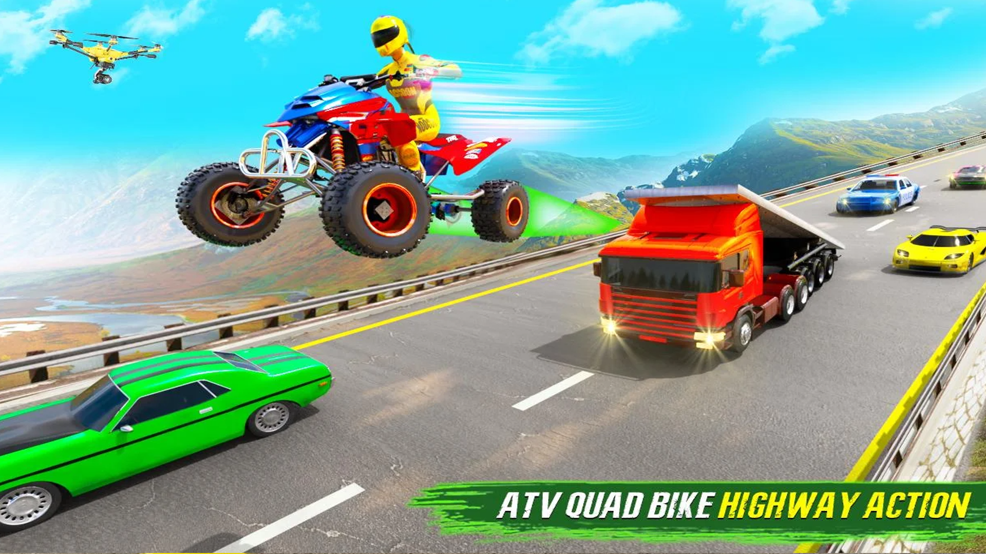 اسکرین شات 1 برنامه ATV Quad Bike Traffic Racing