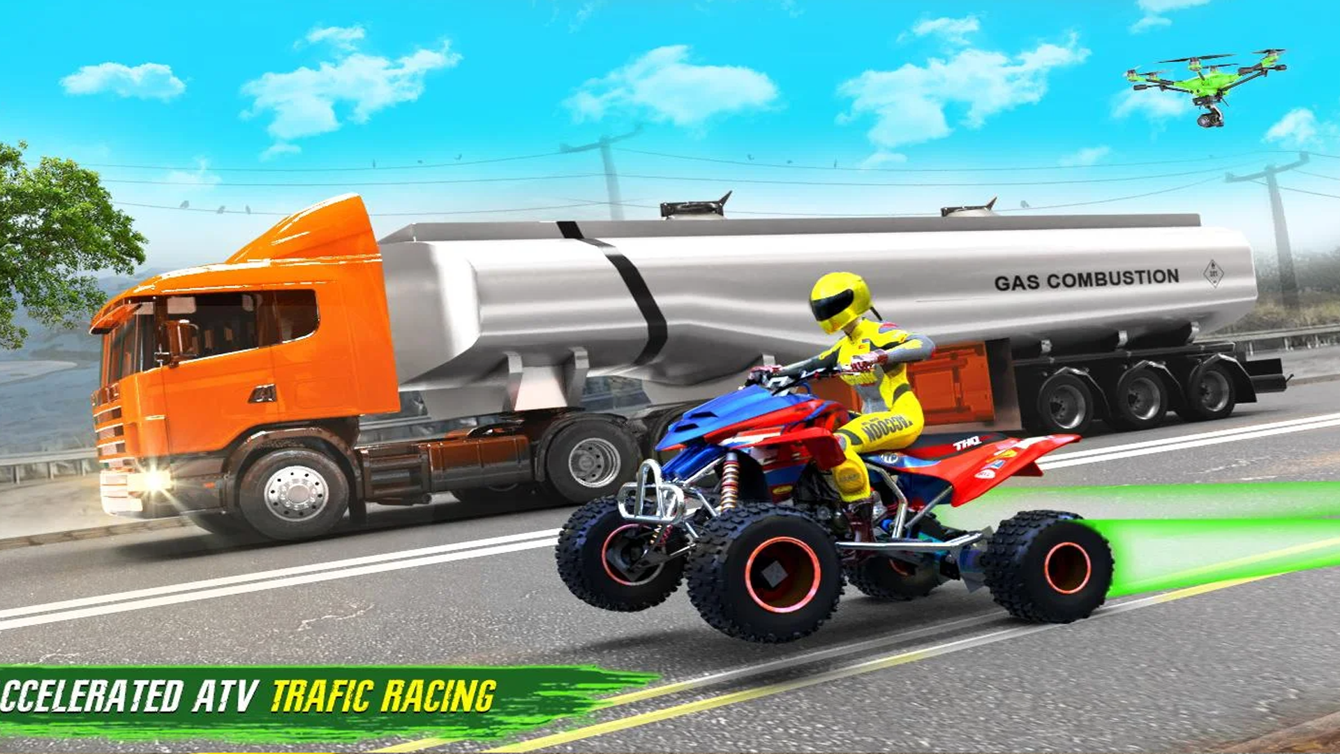 اسکرین شات 2 برنامه ATV Quad Bike Traffic Racing