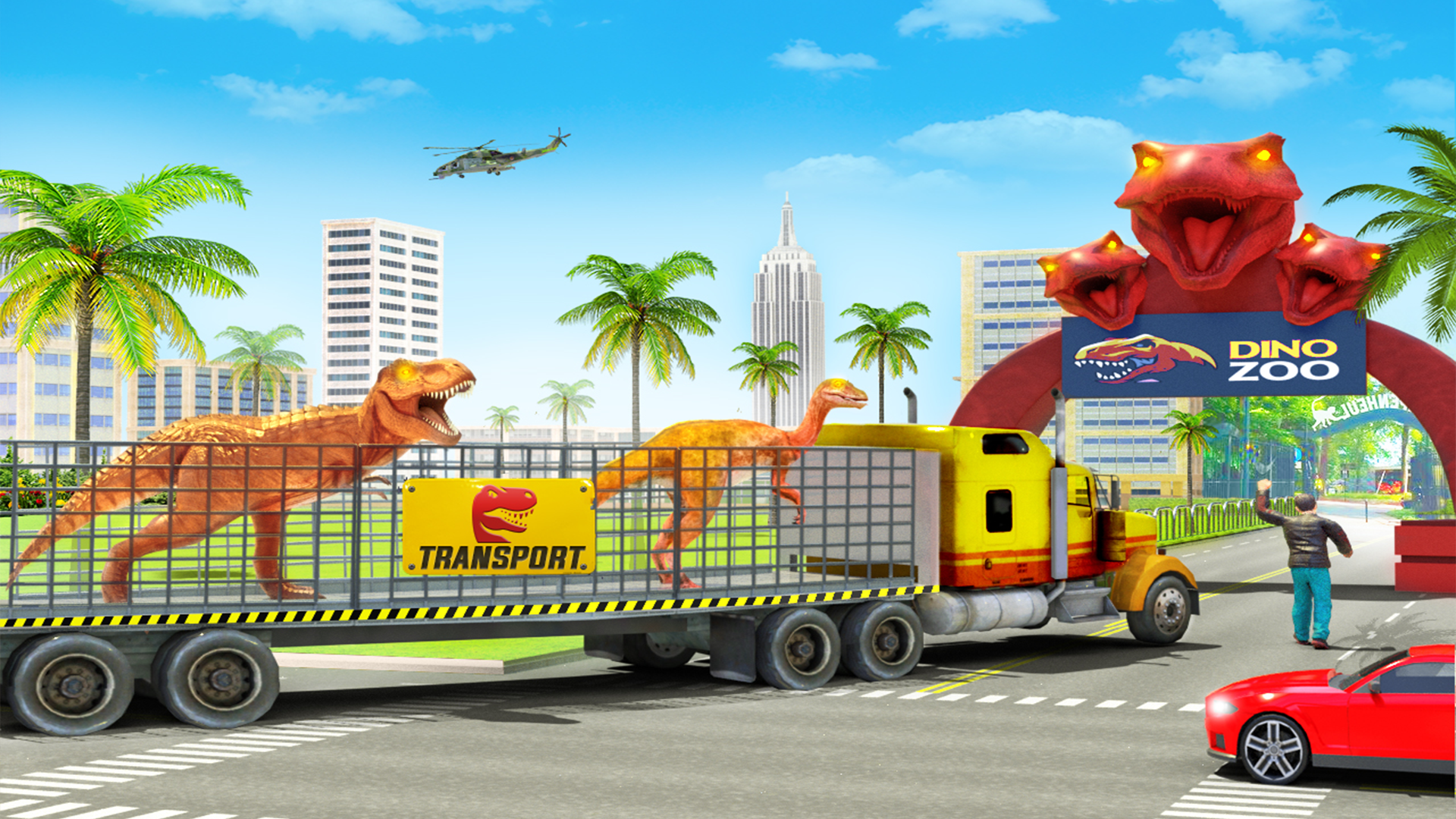 اسکرین شات 4 برنامه Dino Animal Transporter Truck