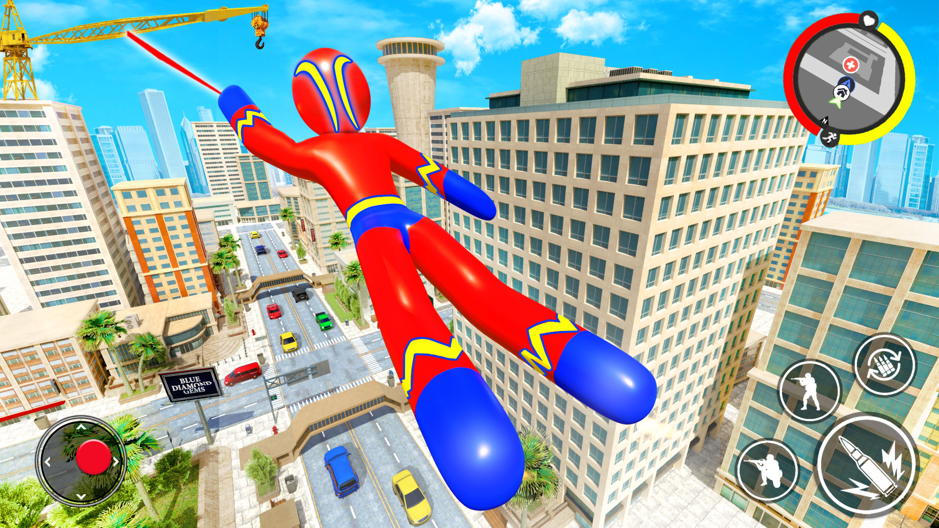 اسکرین شات 2 برنامه Stickman Rope Superhero Game