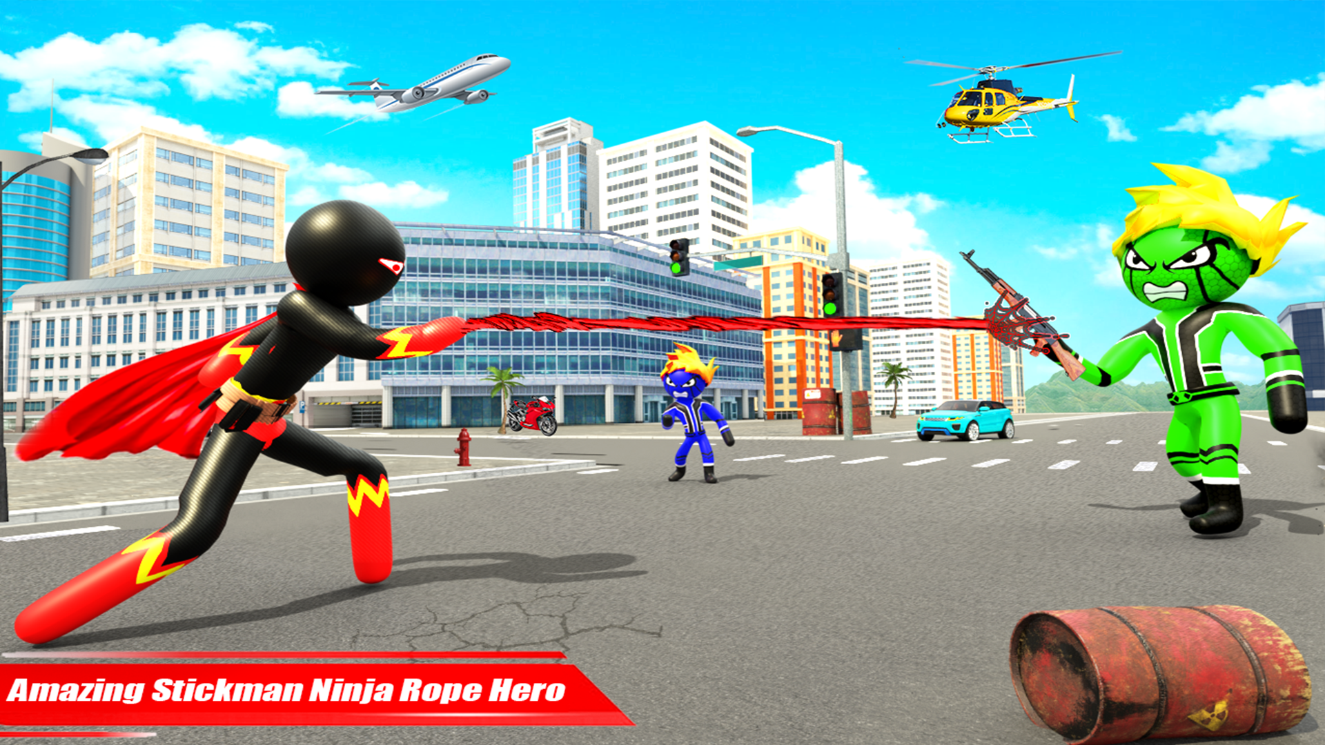 اسکرین شات 8 برنامه Stickman Rope Superhero Game