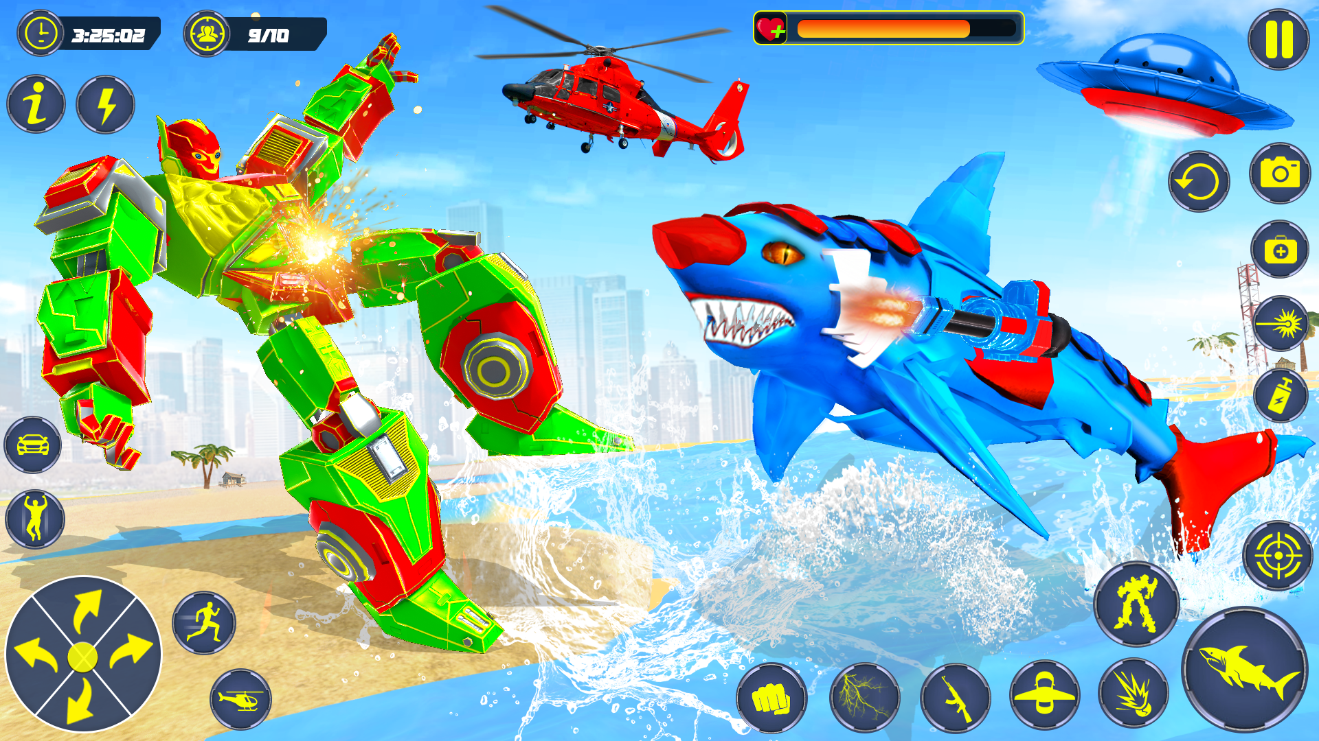اسکرین شات 7 برنامه Shark Robot Car Transform Game