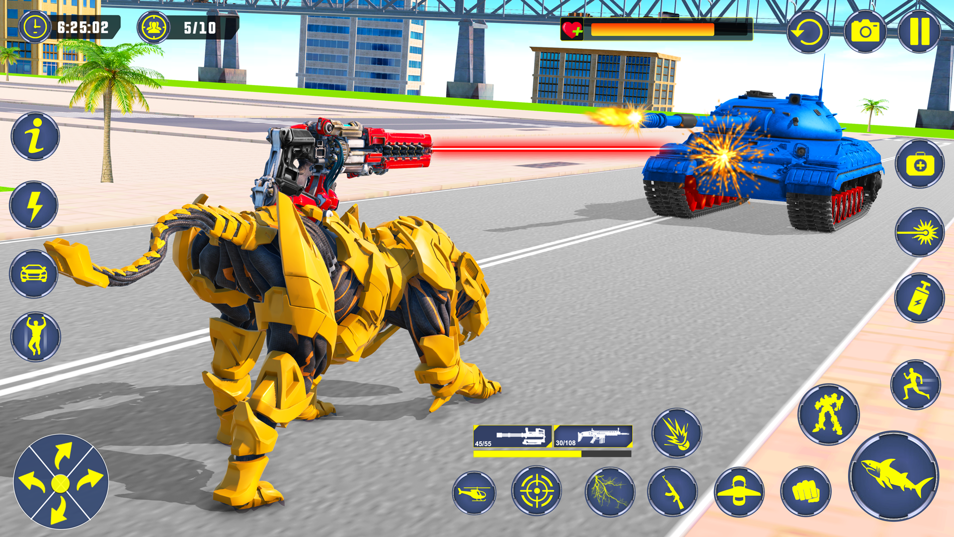 اسکرین شات 3 برنامه Shark Robot Car Transform Game