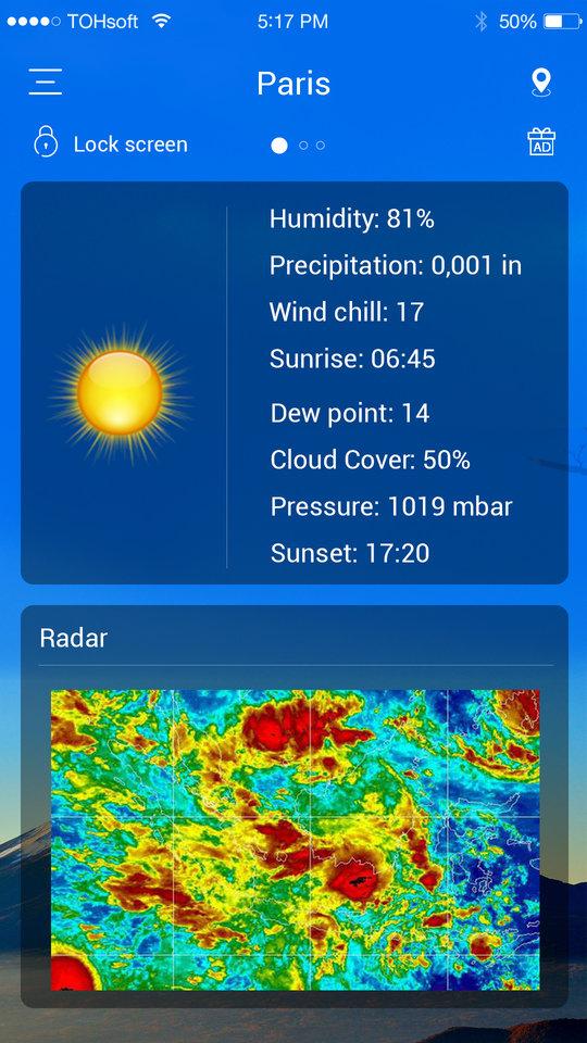 اسکرین شات 5 برنامه Weather forecast