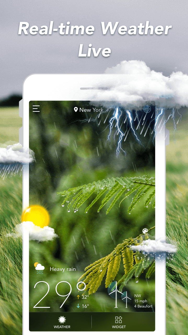 اسکرین شات 1 برنامه Weather Forecast: Live Weather