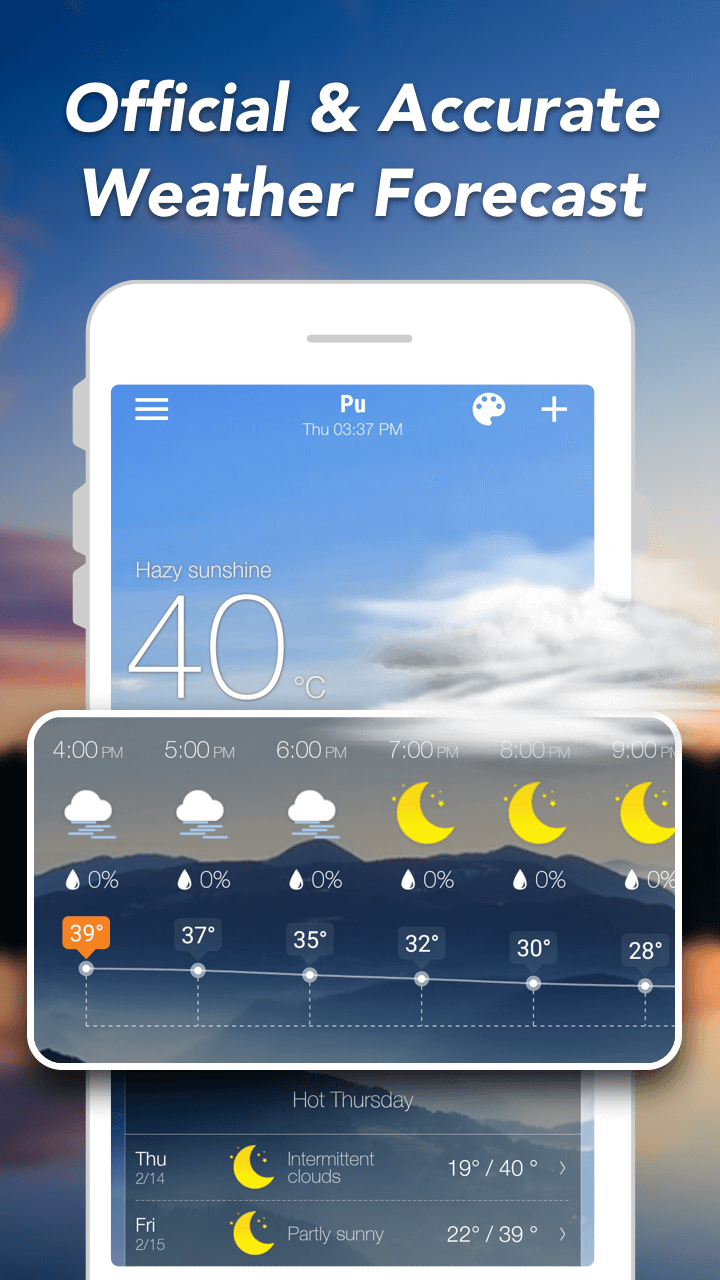 اسکرین شات 2 برنامه Weather Forecast: Live Weather