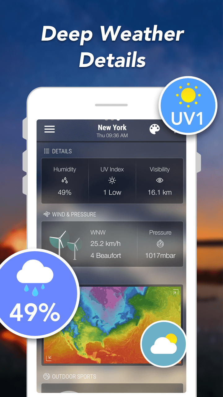 اسکرین شات 4 برنامه Weather Forecast: Live Weather