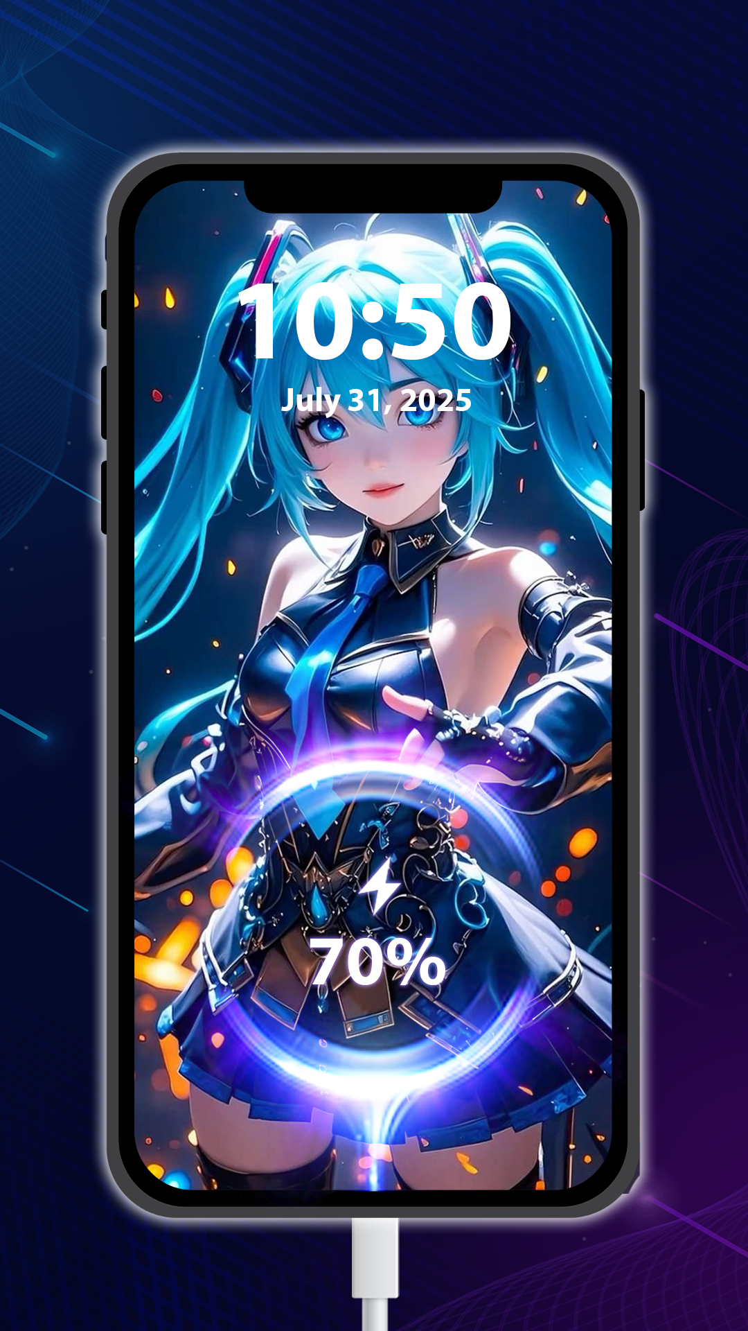 اسکرین شات 2 برنامه Battery Charging Live Effects