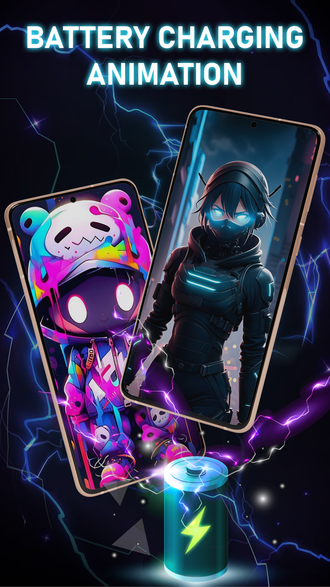 اسکرین شات 1 برنامه Battery Charging Animation Art