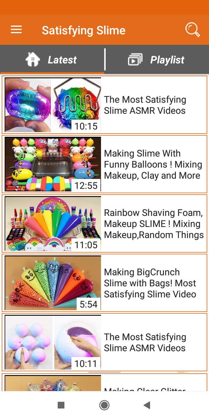 اسکرین شات برنامه Satisfying Slime Videos 1