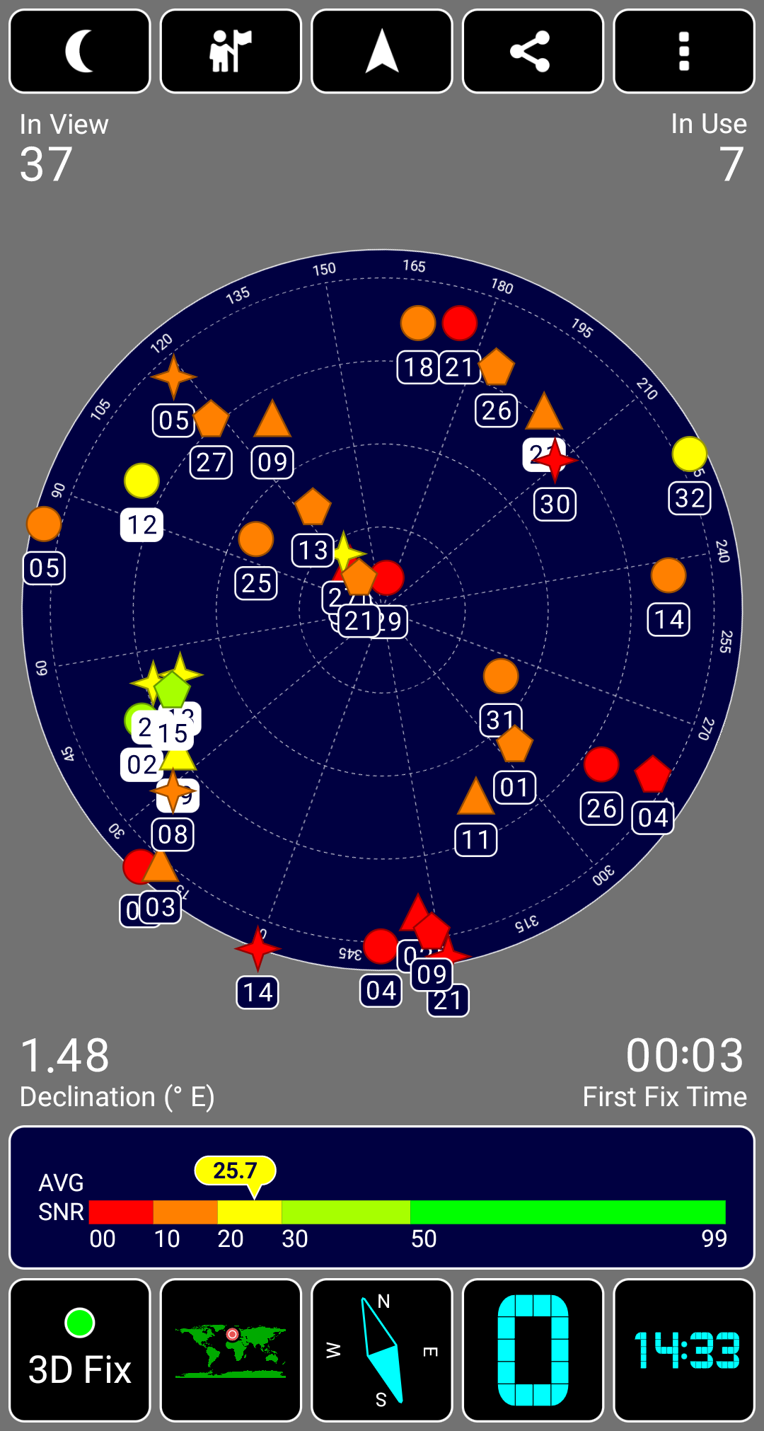 اسکرین شات 2 برنامه GPS Test