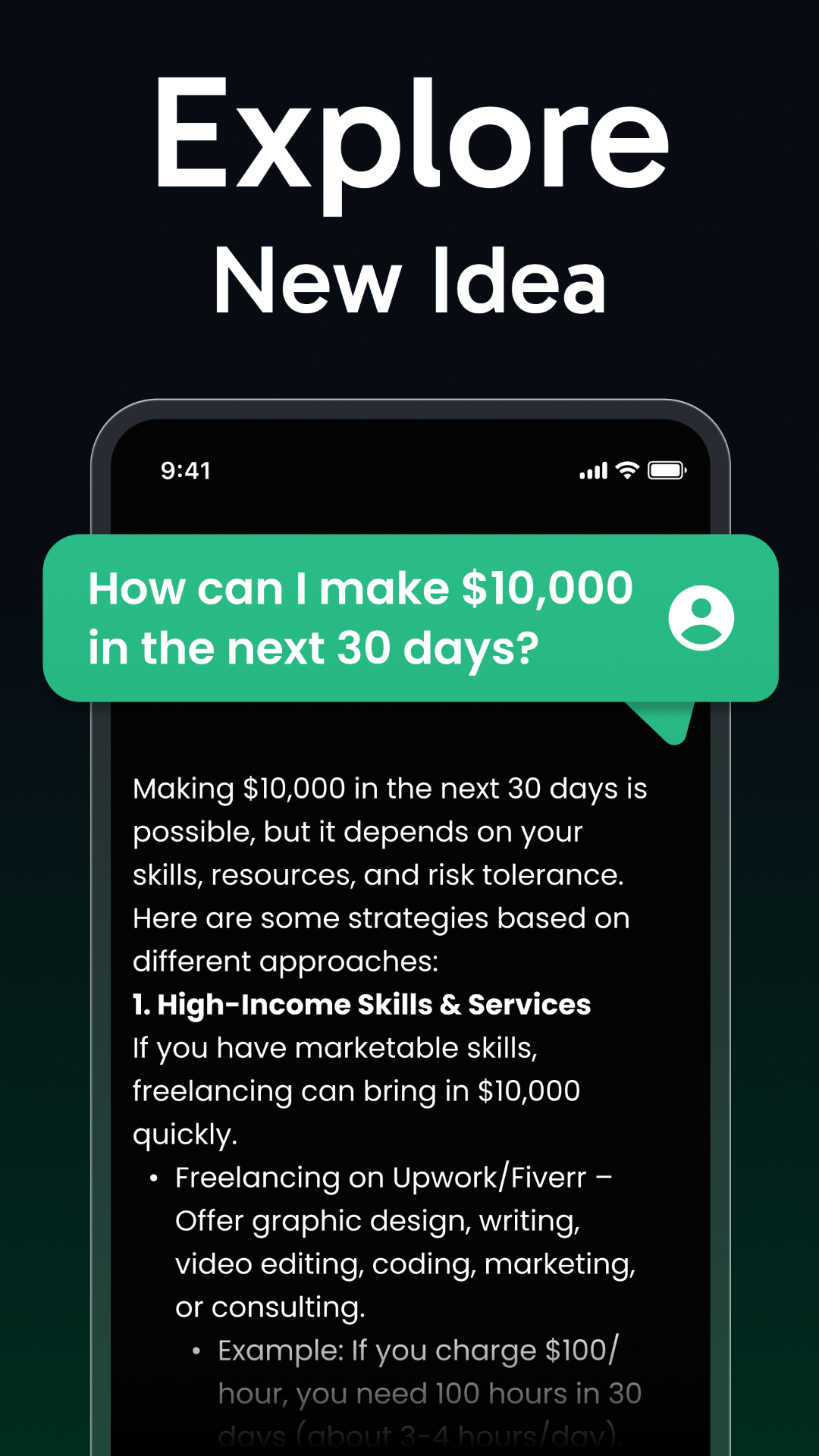 اسکرین شات 4 برنامه AI Chat: AI Assistant