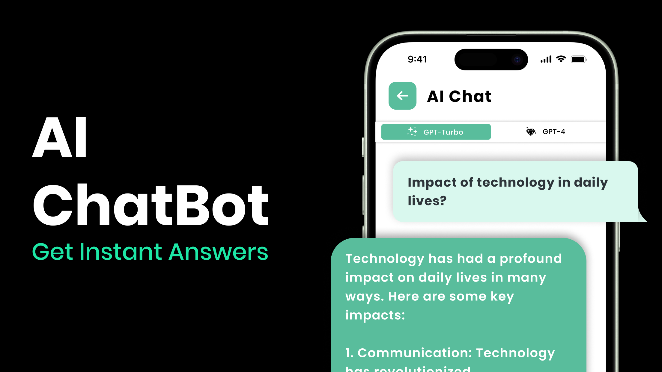 اسکرین شات 2 برنامه Chatbot: AI Chat Bot Assistant