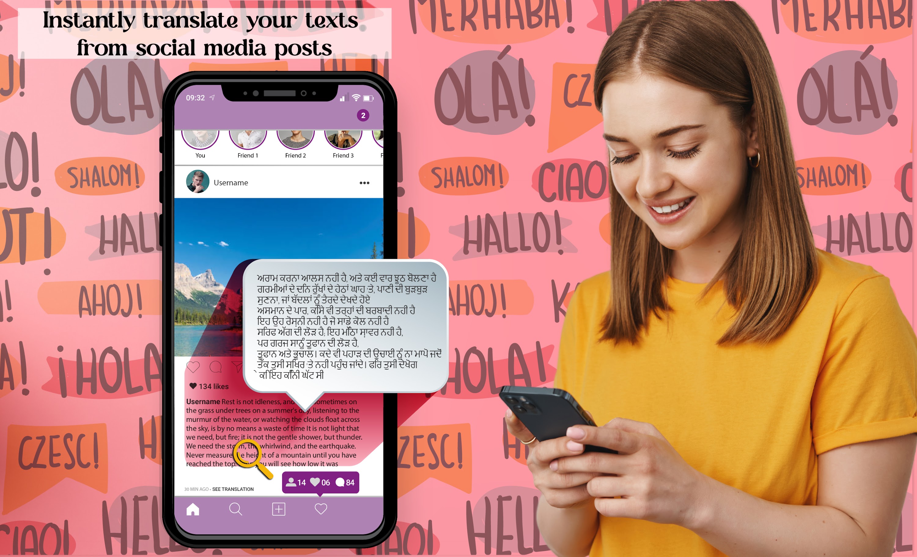 اسکرین شات 4 برنامه Chat Translator -All Translate