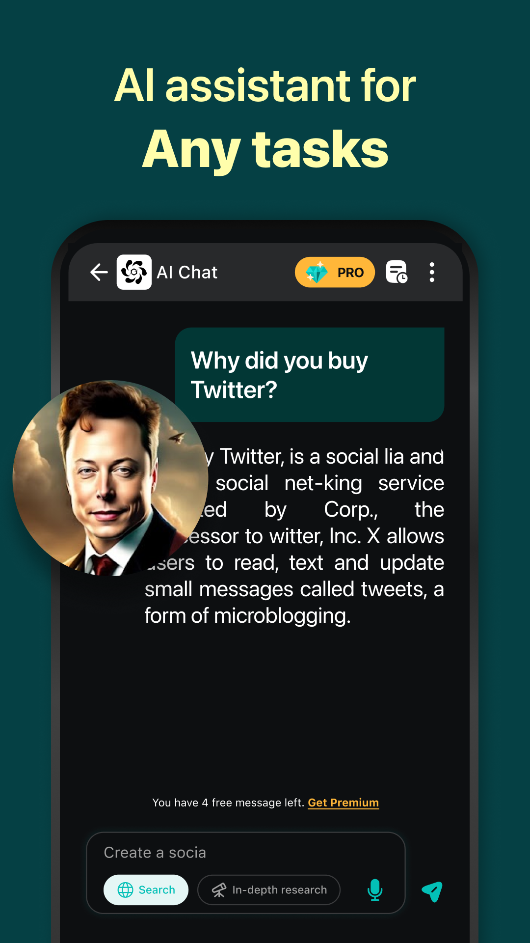 اسکرین شات 8 برنامه Ai Chatbot - Pro
