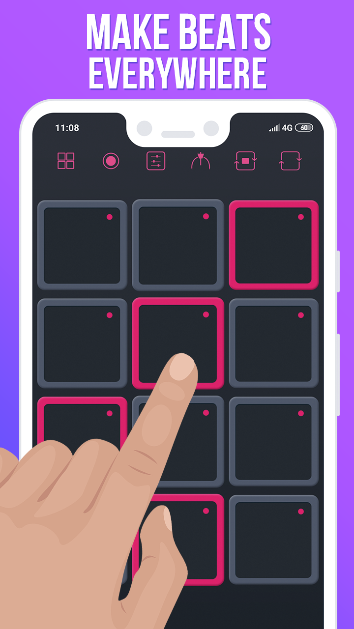 اسکرین شات 1 برنامه Dubstep Drum Pads Guru