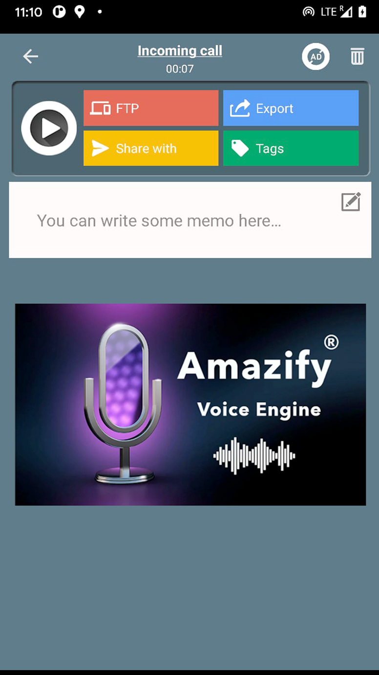 اسکرین شات 3 برنامه Call Recorder by Cherinbo