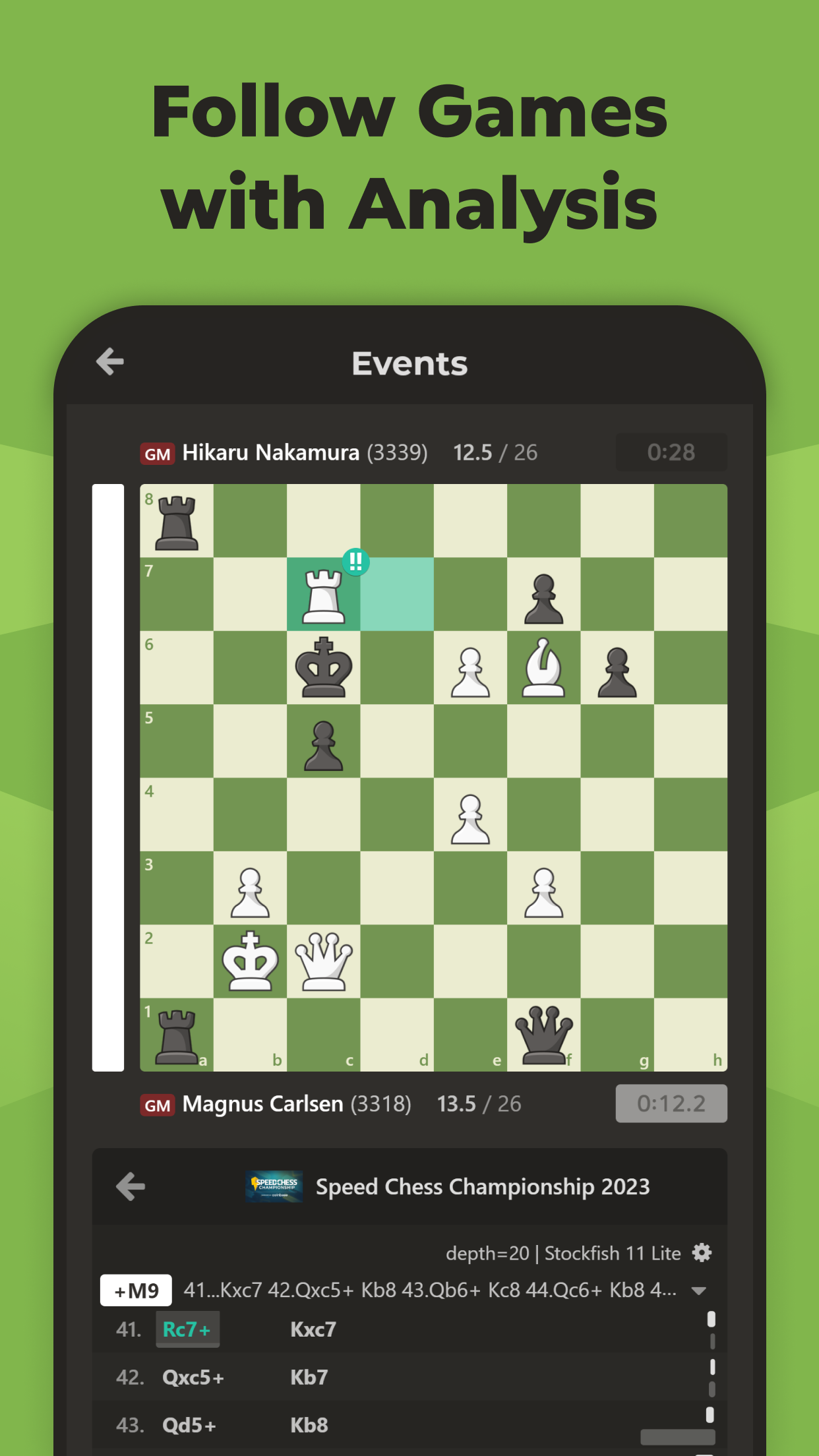 اسکرین شات 2 برنامه Chess Events: Games & Results