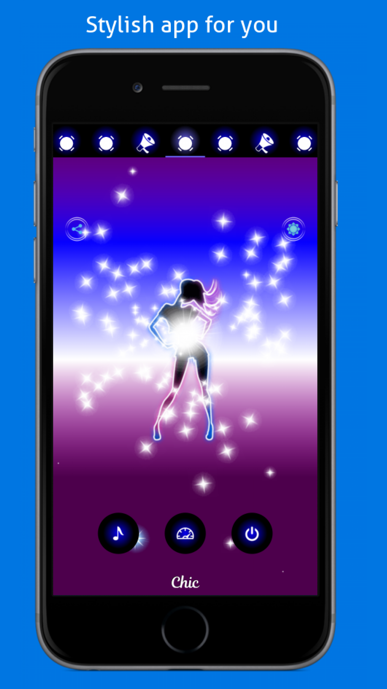 اسکرین شات 2 برنامه Disco Light: Flashlight with Strobe Light & Music