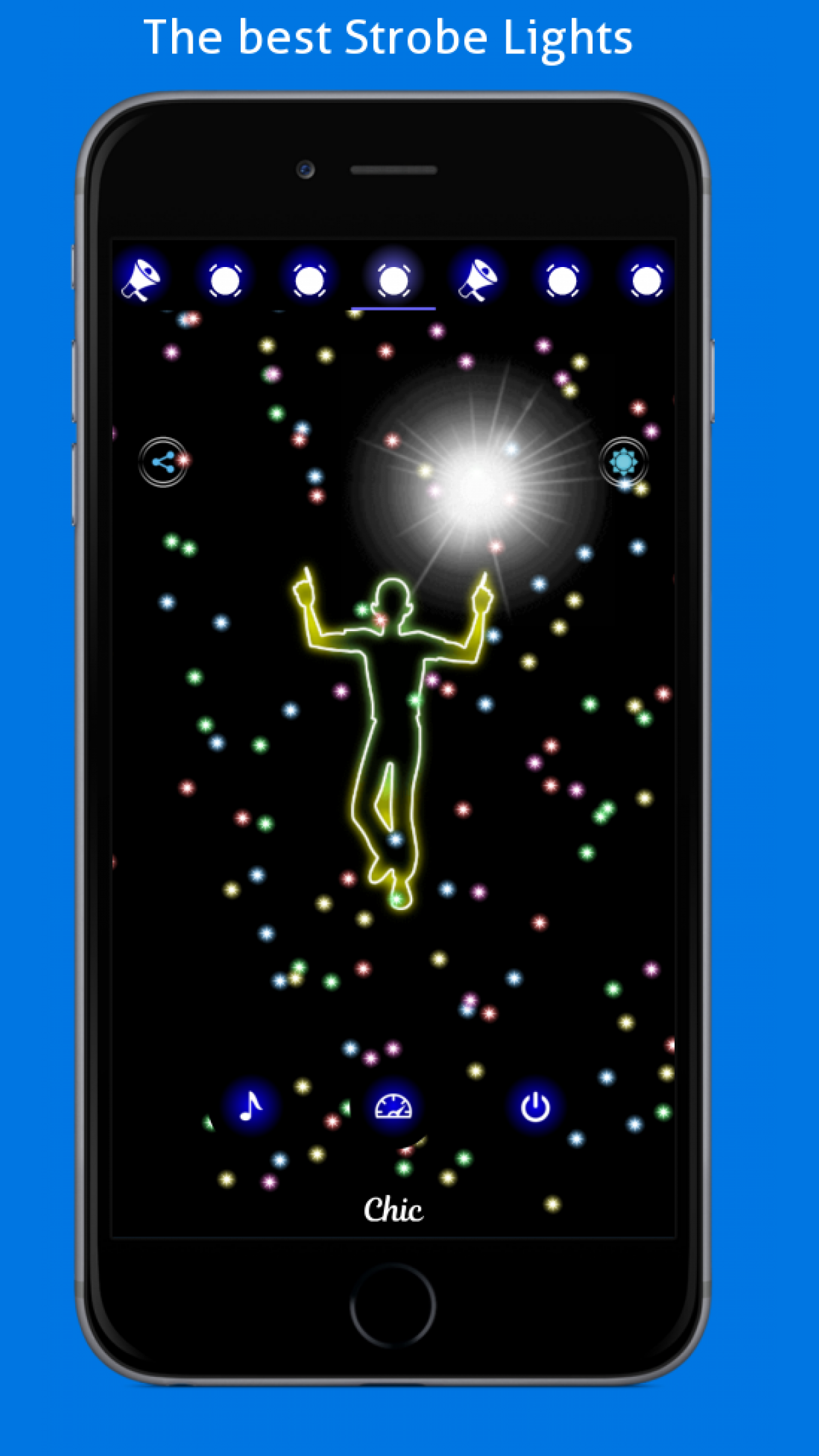 اسکرین شات 3 برنامه Disco Light: Flashlight with Strobe Light & Music