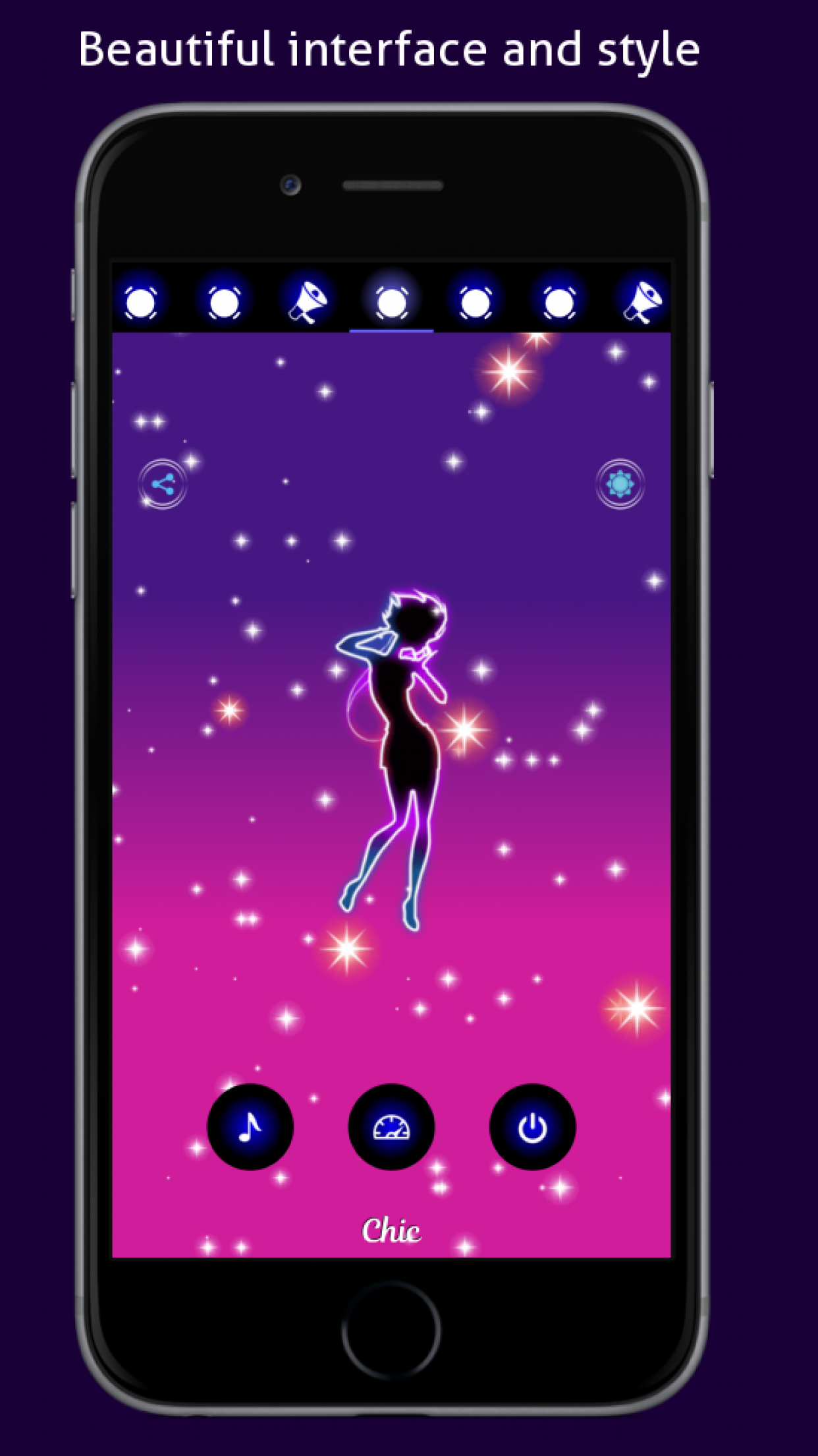 اسکرین شات 6 برنامه Disco Light: Flashlight with Strobe Light & Music
