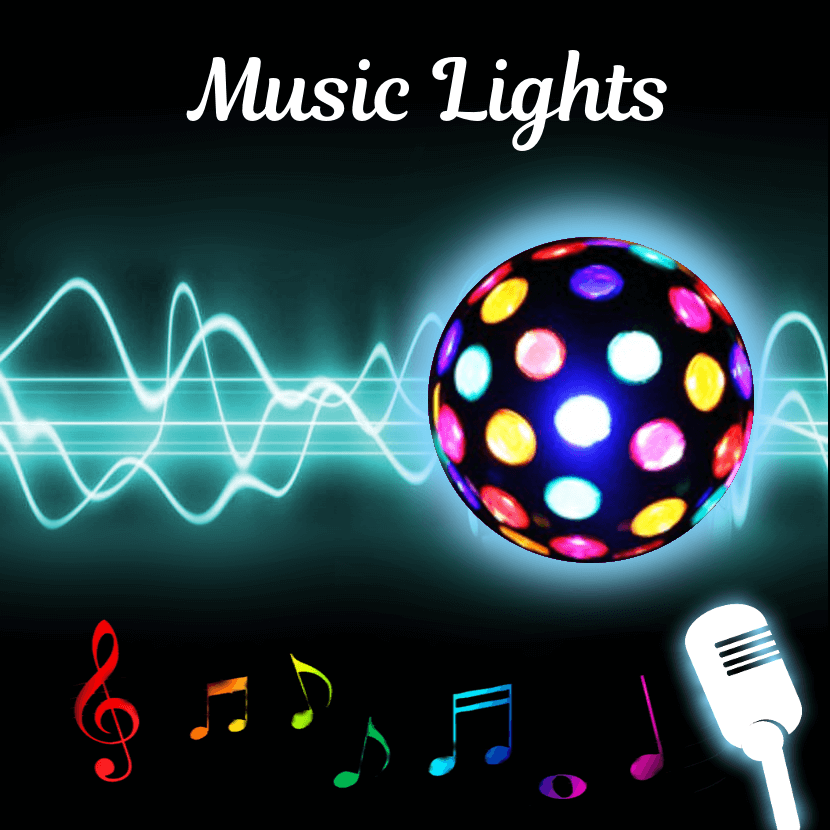 اسکرین شات 1 برنامه Music Light: Flashlight, Strobe & Music Visualizer