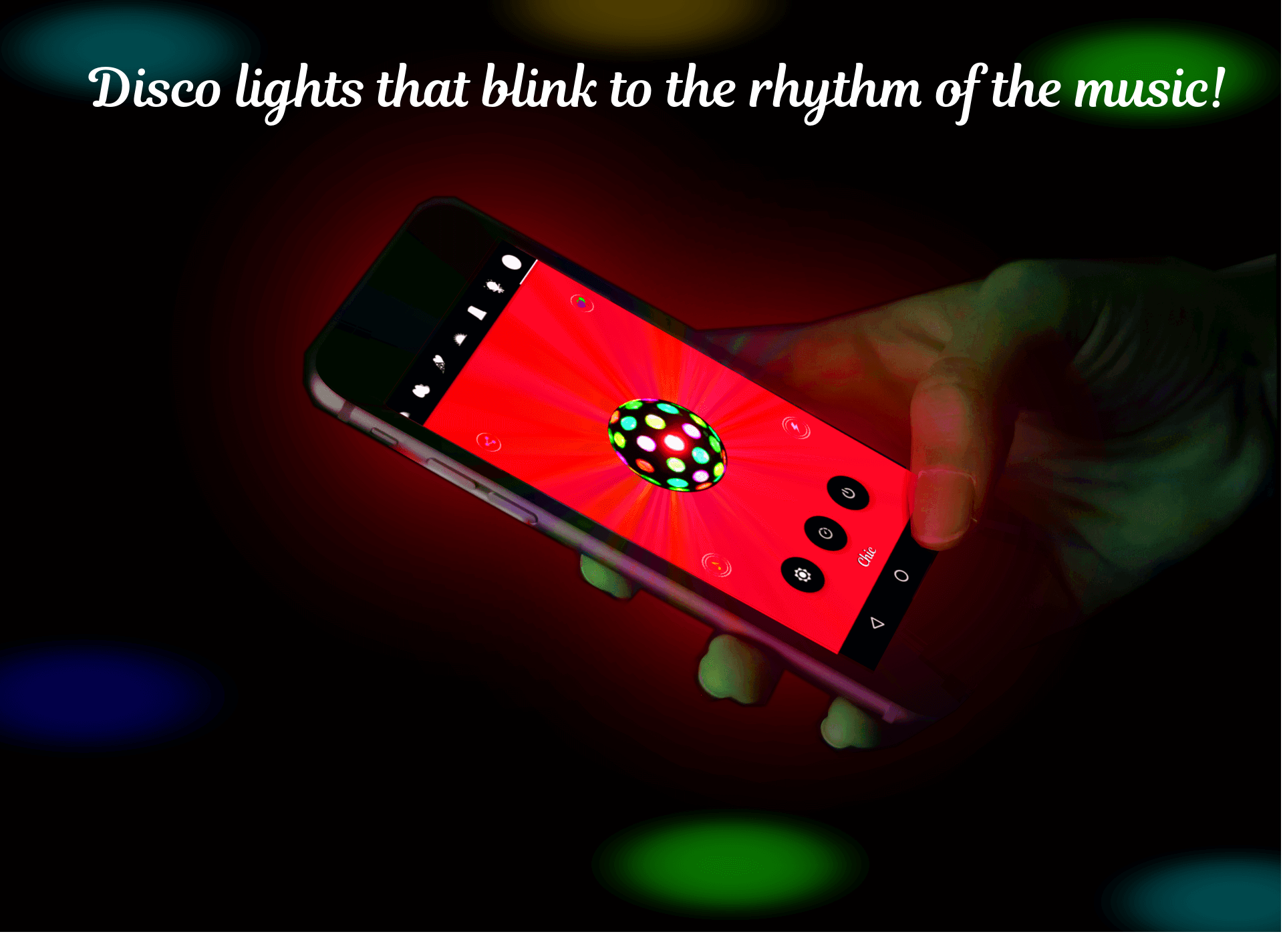 اسکرین شات 4 برنامه Music Light: Flashlight, Strobe & Music Visualizer