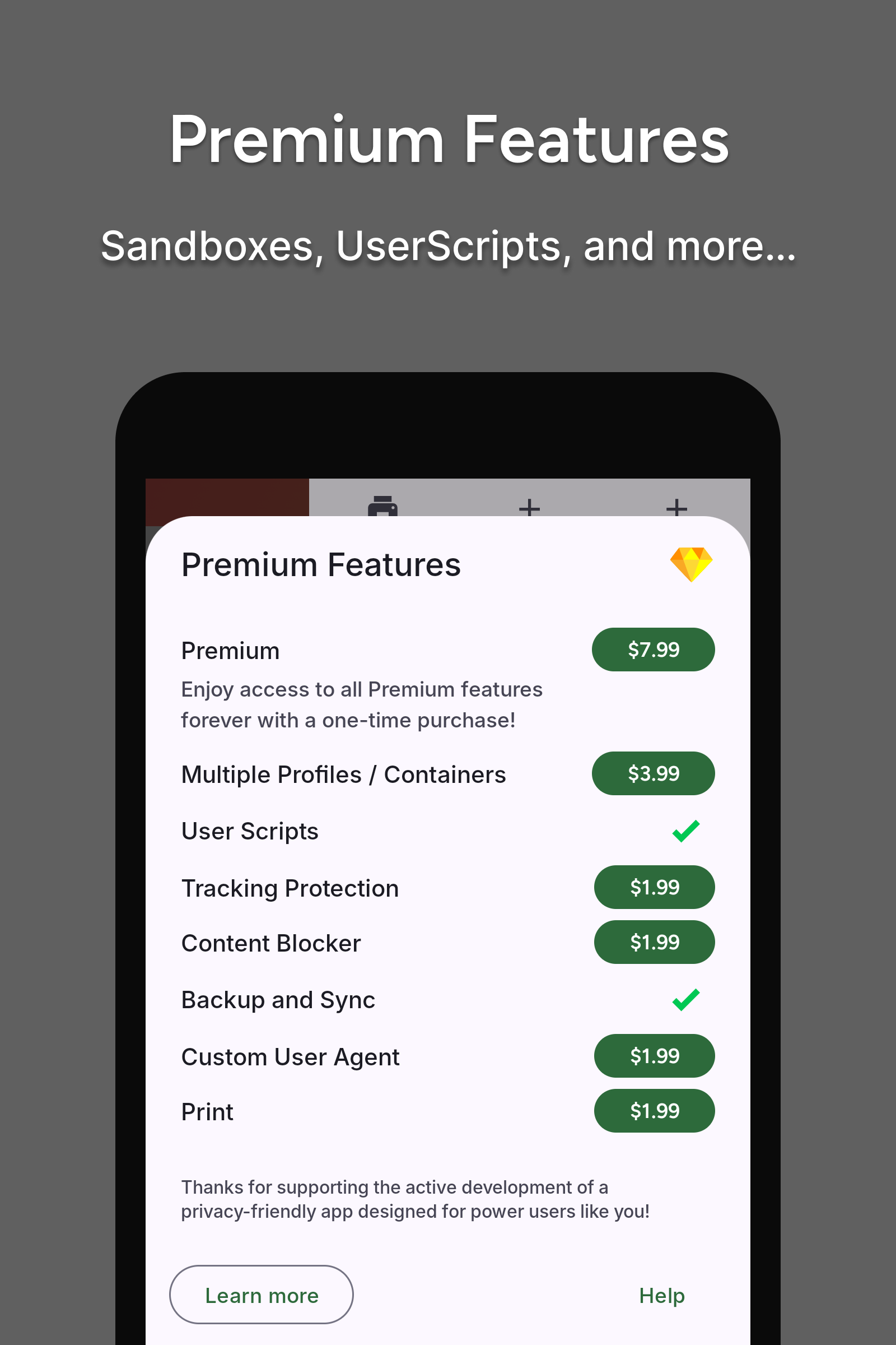 اسکرین شات 8 برنامه Hermit — Lite Apps Browser