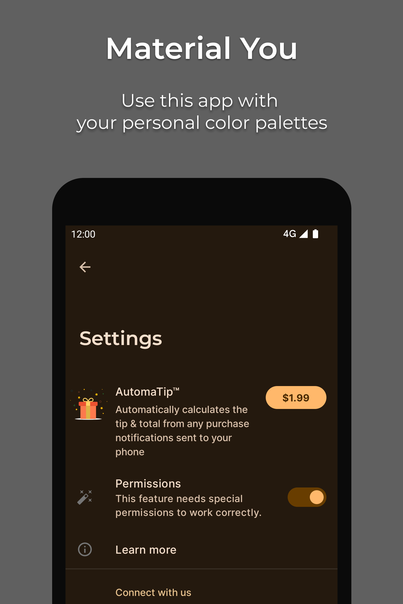 اسکرین شات 4 برنامه Tip Calculator — Clean, Simple