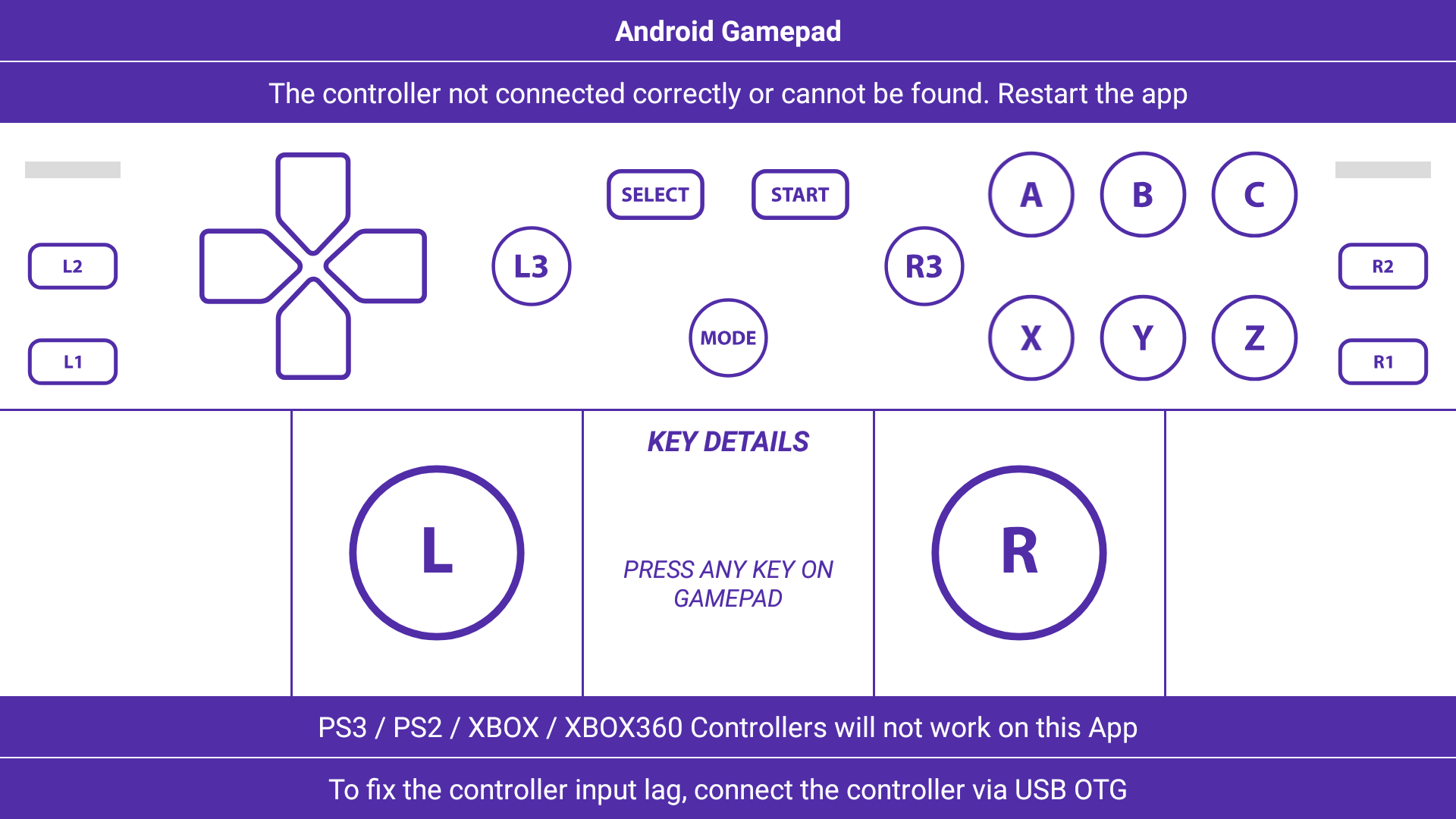 اسکرین شات 2 برنامه Gamepad Tester