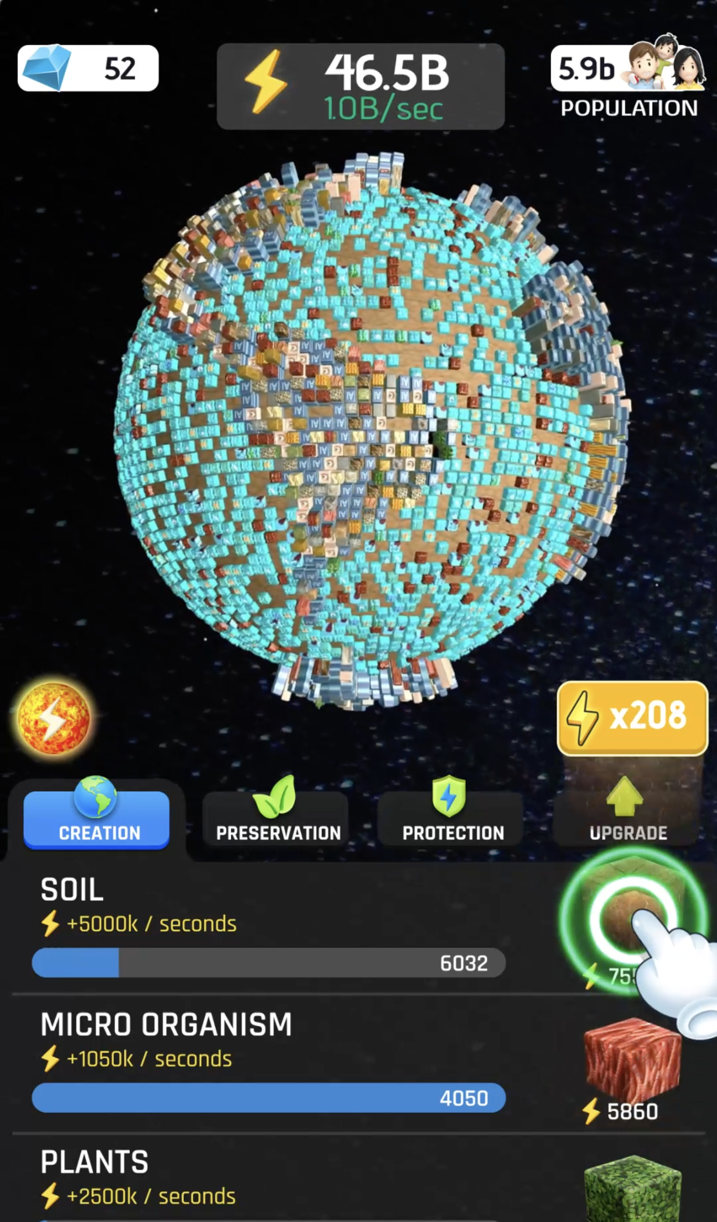 اسکرین شات 3 بازی Idle World - Build The Planet