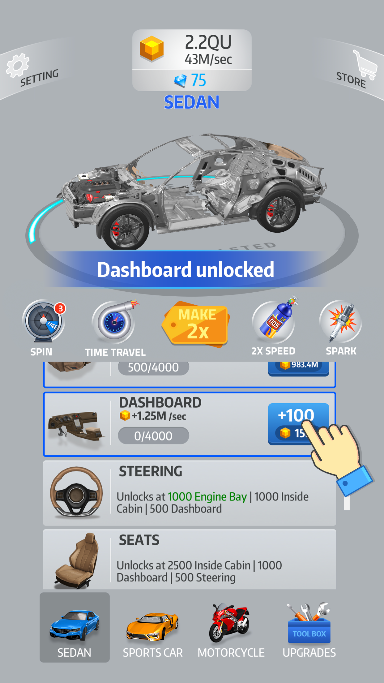 اسکرین شات 2 بازی Idle Car
