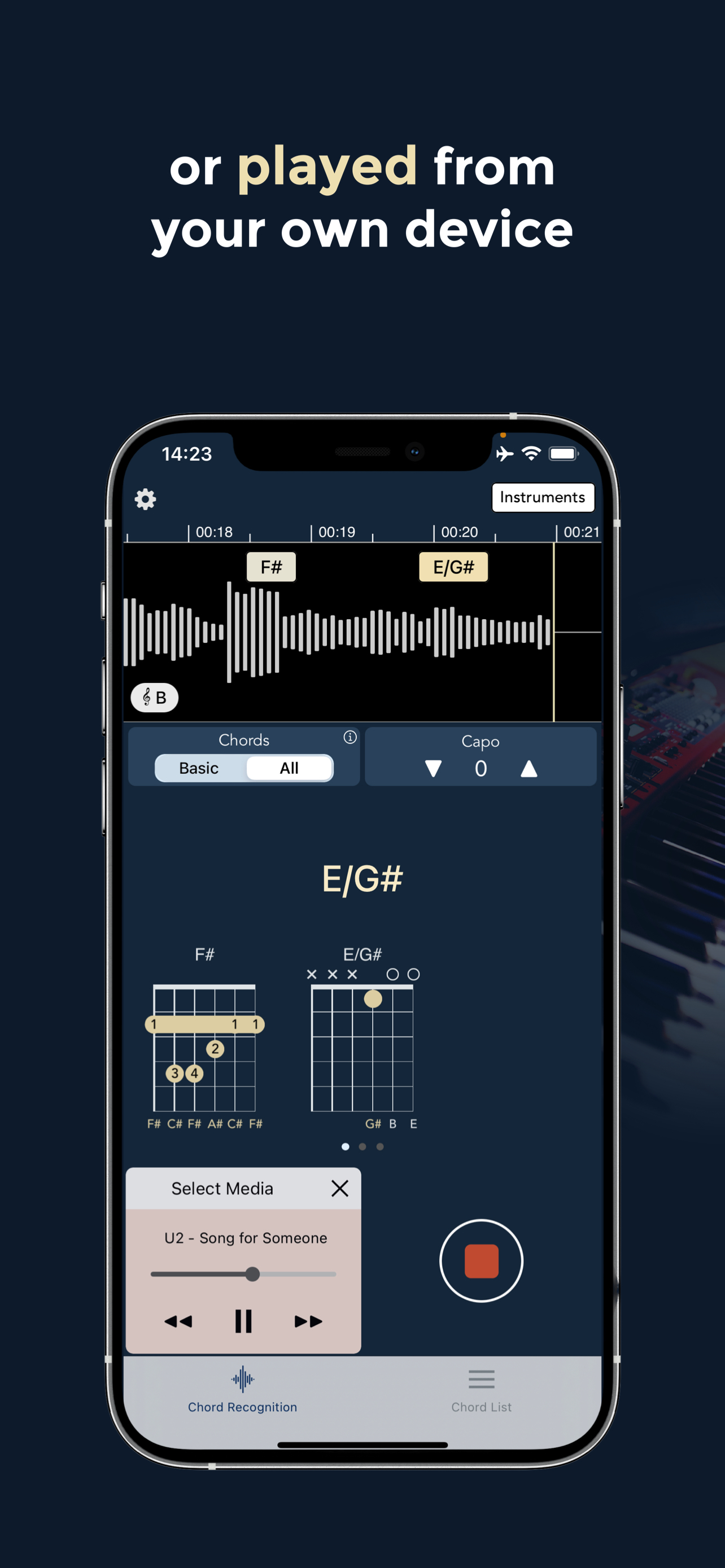 اسکرین شات 3 برنامه Chord ai - learn any song