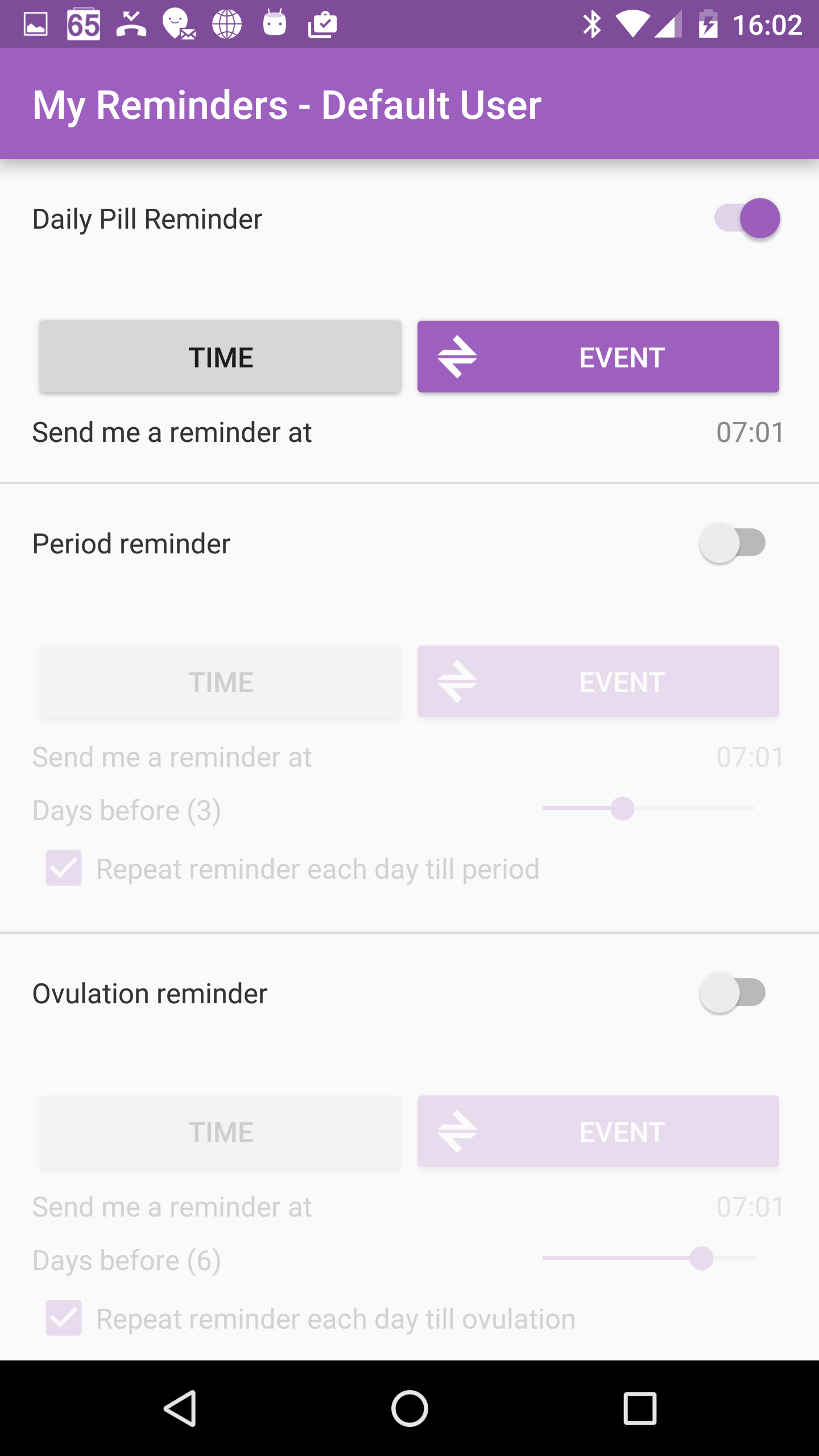 اسکرین شات 4 برنامه My Days - Ovulation Calendar &